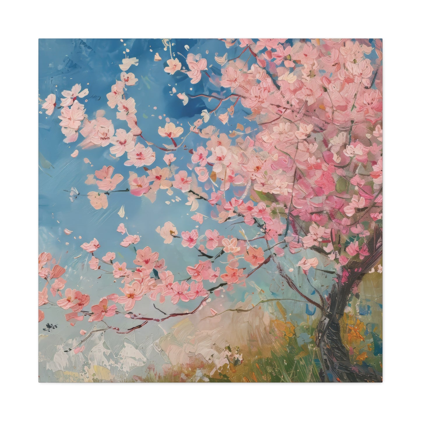 Cherry Blossoms in the Morning Sunrise Print on Canvas Gallery Wraps  - 5 Sizes