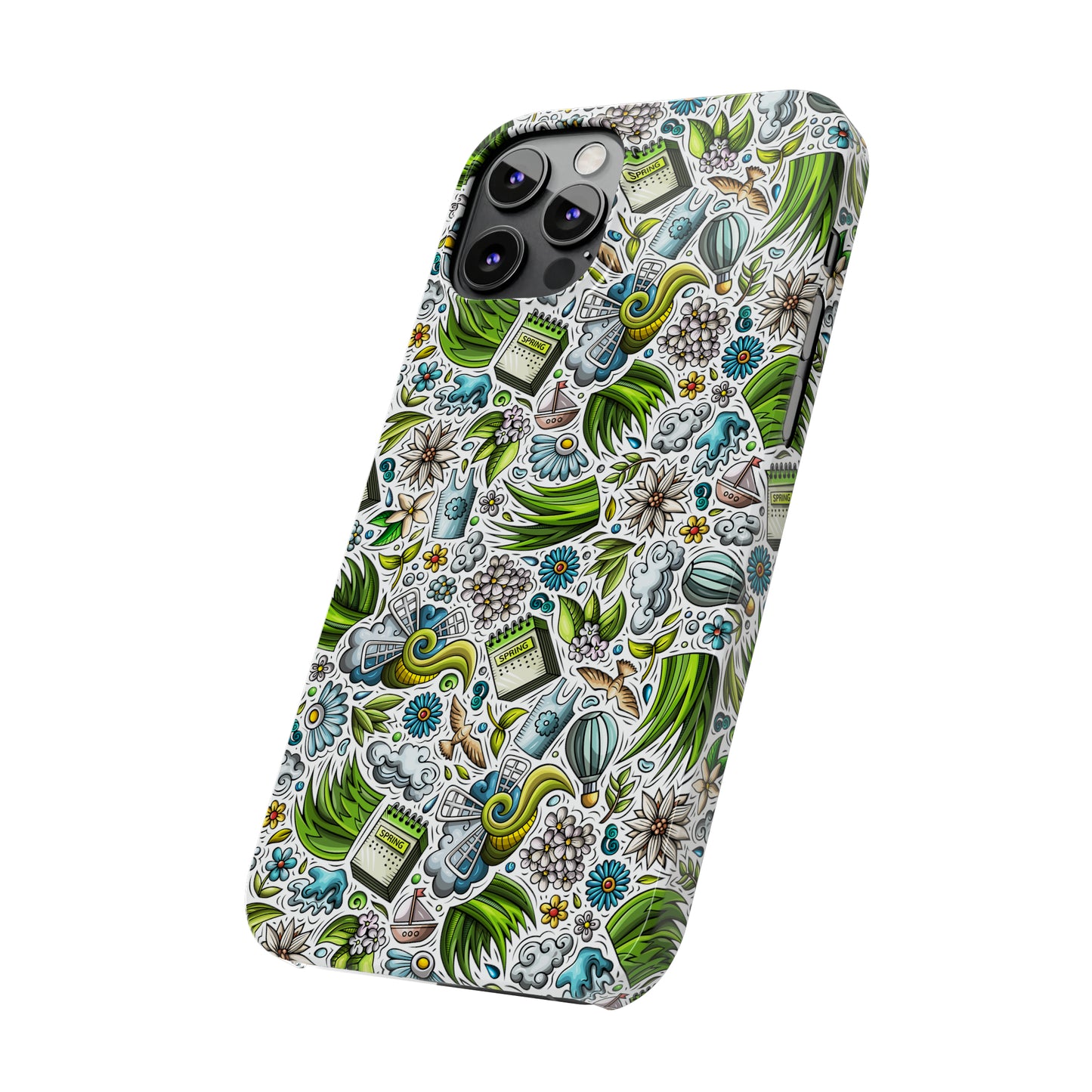 Spring Flowers and Gardening Design Iphone 15-12 Slim Phone Case