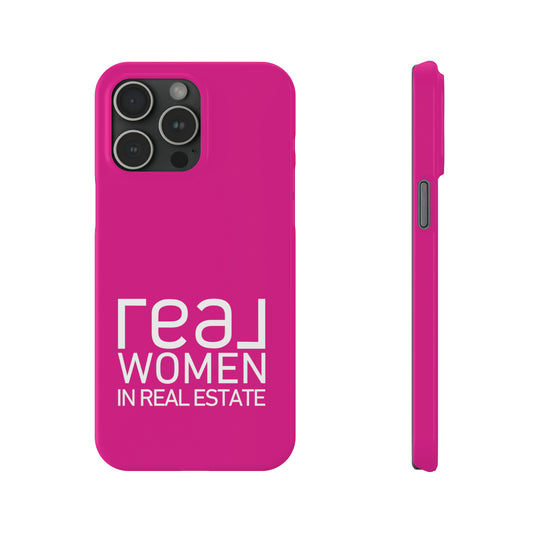 Pink - REAL WOMEN IN REAL ESTATE Iphone 15-12 Slim Phone Case