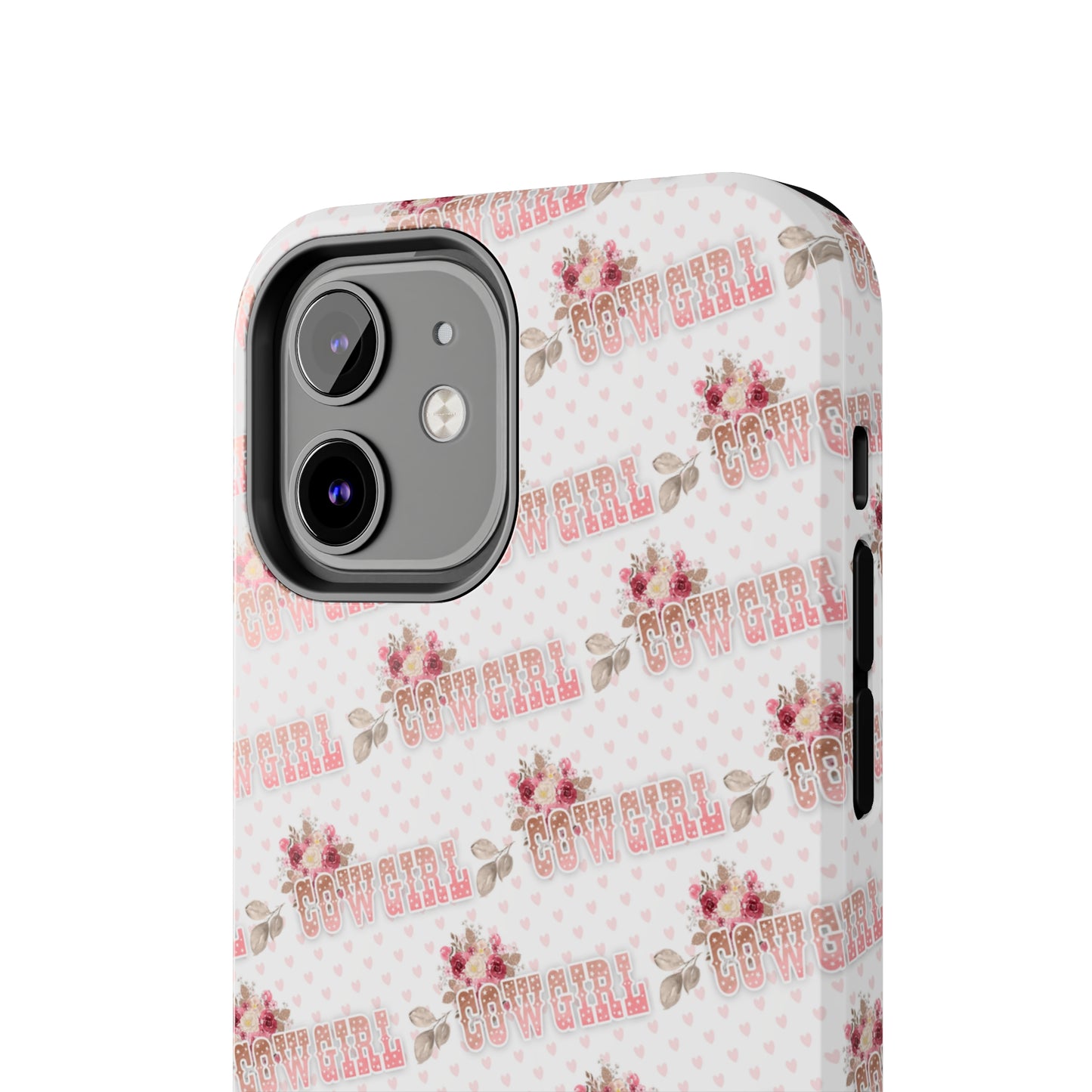 Pink Cowgirl and Flowers Iphone Tough Phone Case