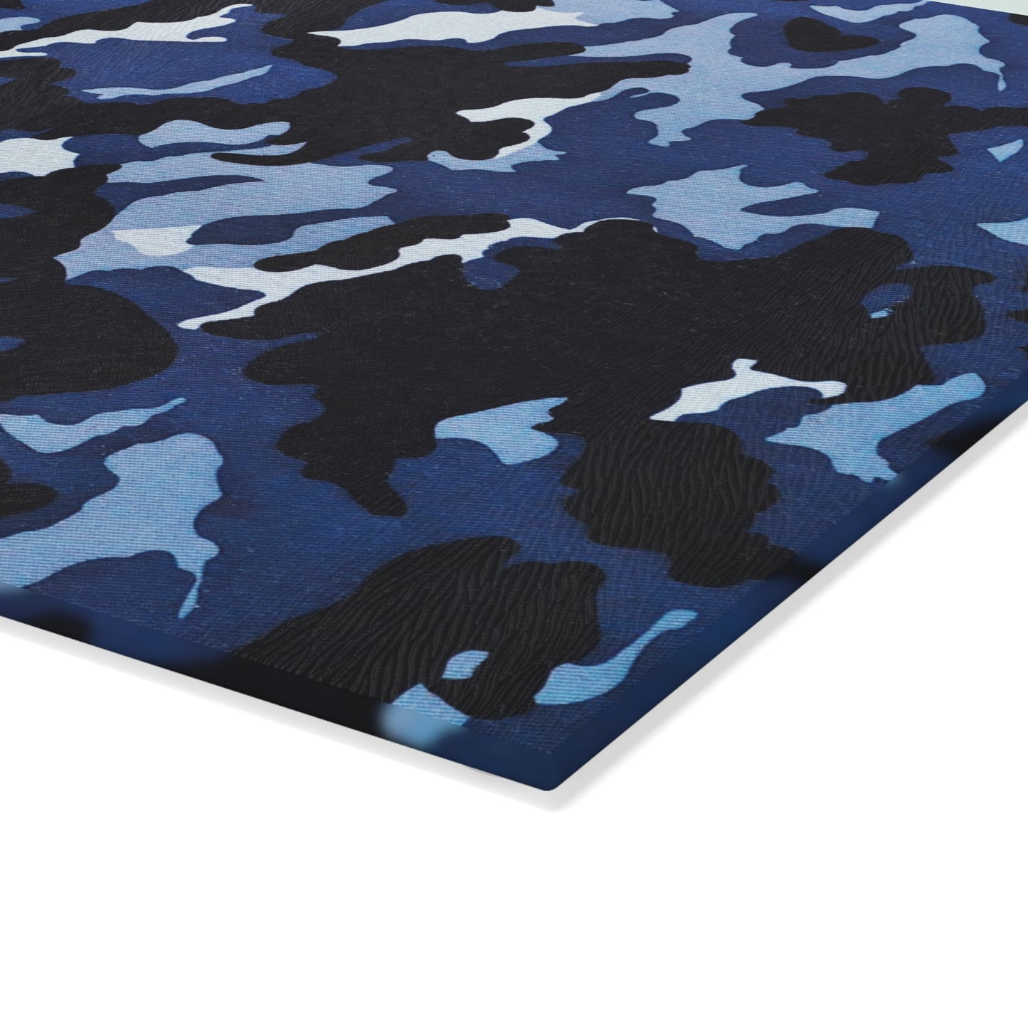 Deep Sea Concealment: Navy Blue Camouflage - Glass Cutting Board  8" x 11" and 11" x 15"