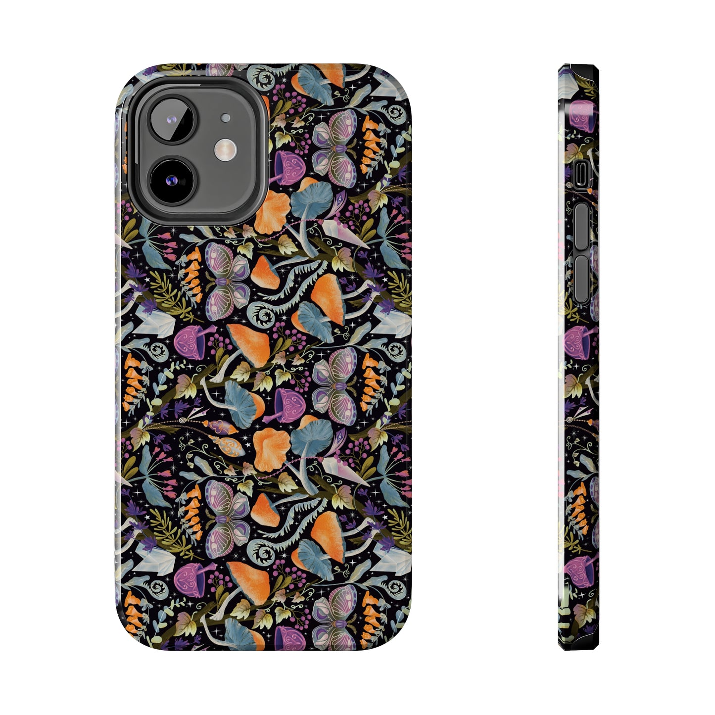 Whimsical Witches' Haven Mystical Garden of Mushrooms and Butterflies Iphone Tough Phone Case