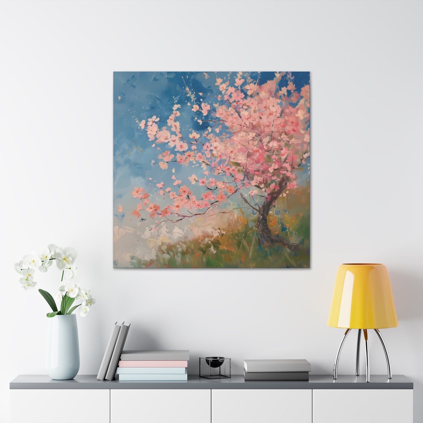 Cherry Blossom Mornings Print on Canvas Gallery Wraps  - 5 Sizes