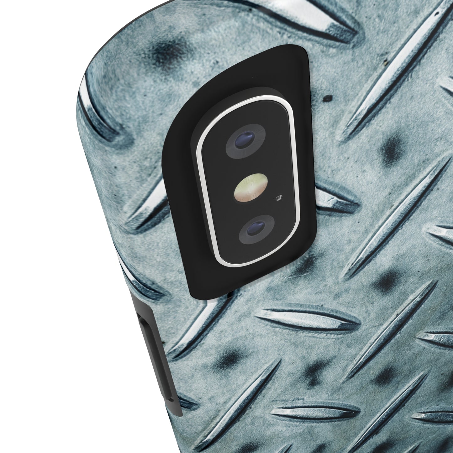 Blue Steel Diamond Plate Design Iphone Tough Phone Case