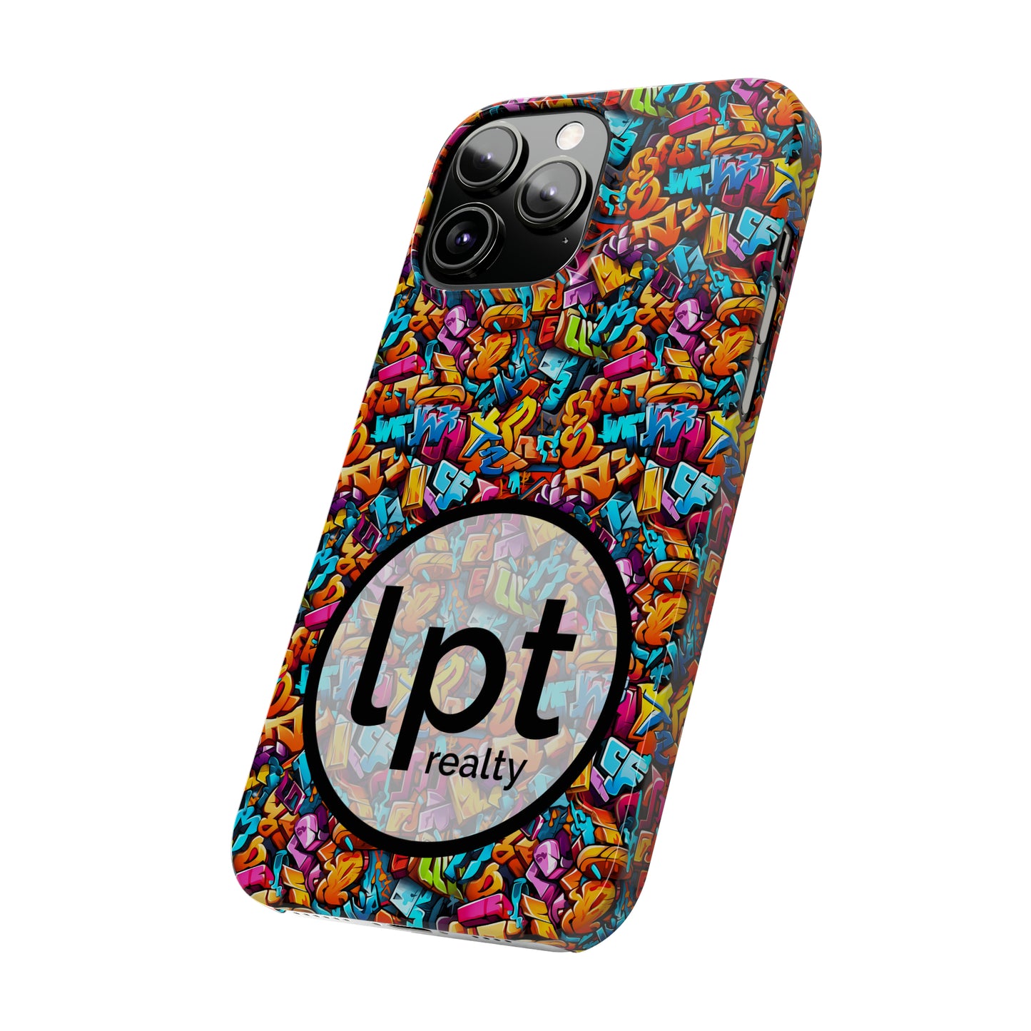 LPT Realty Logo -  3D Street Art Graffiti Design Iphone 15-12 Slim Phone Case