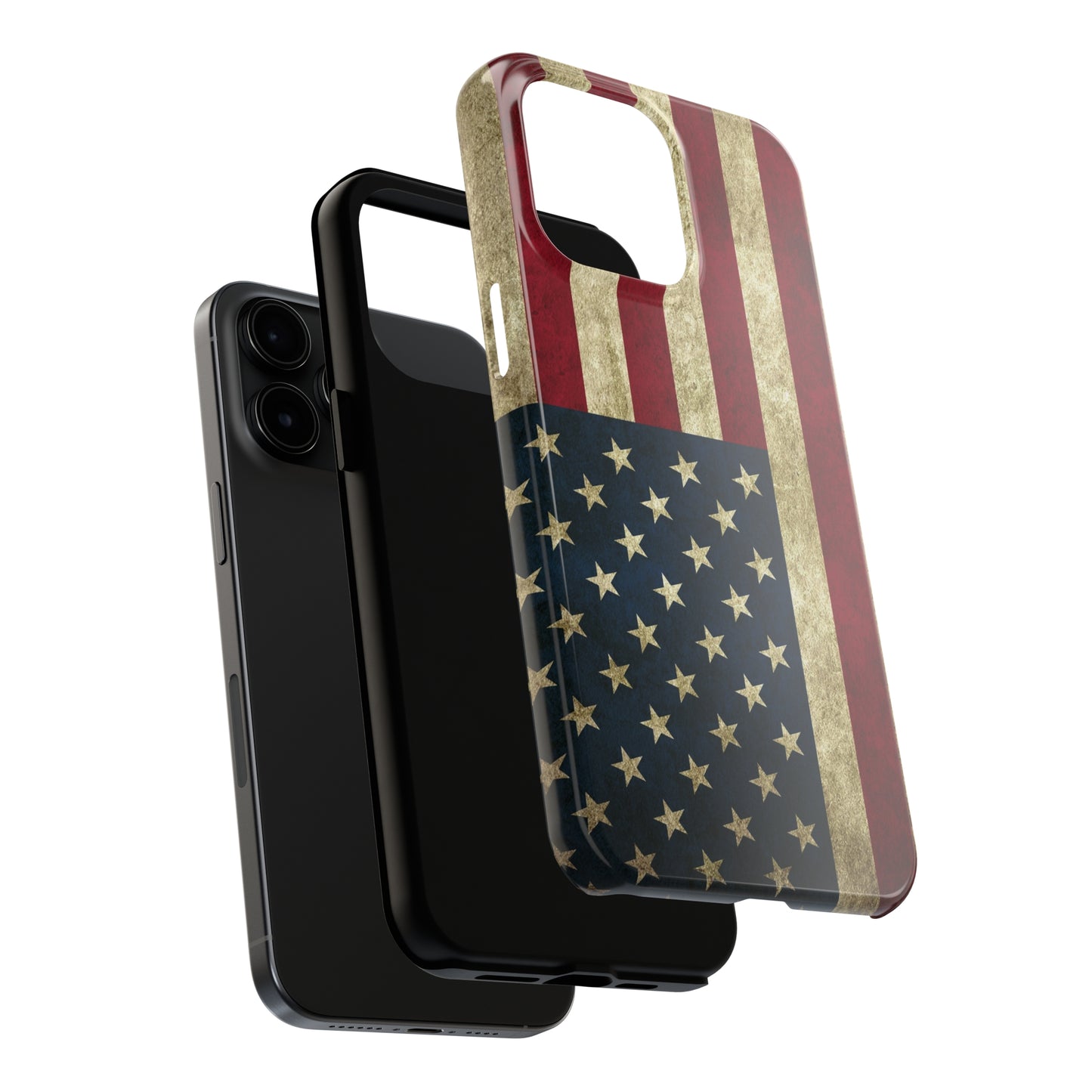 Rugged American Flag Iphone Tough Phone Case