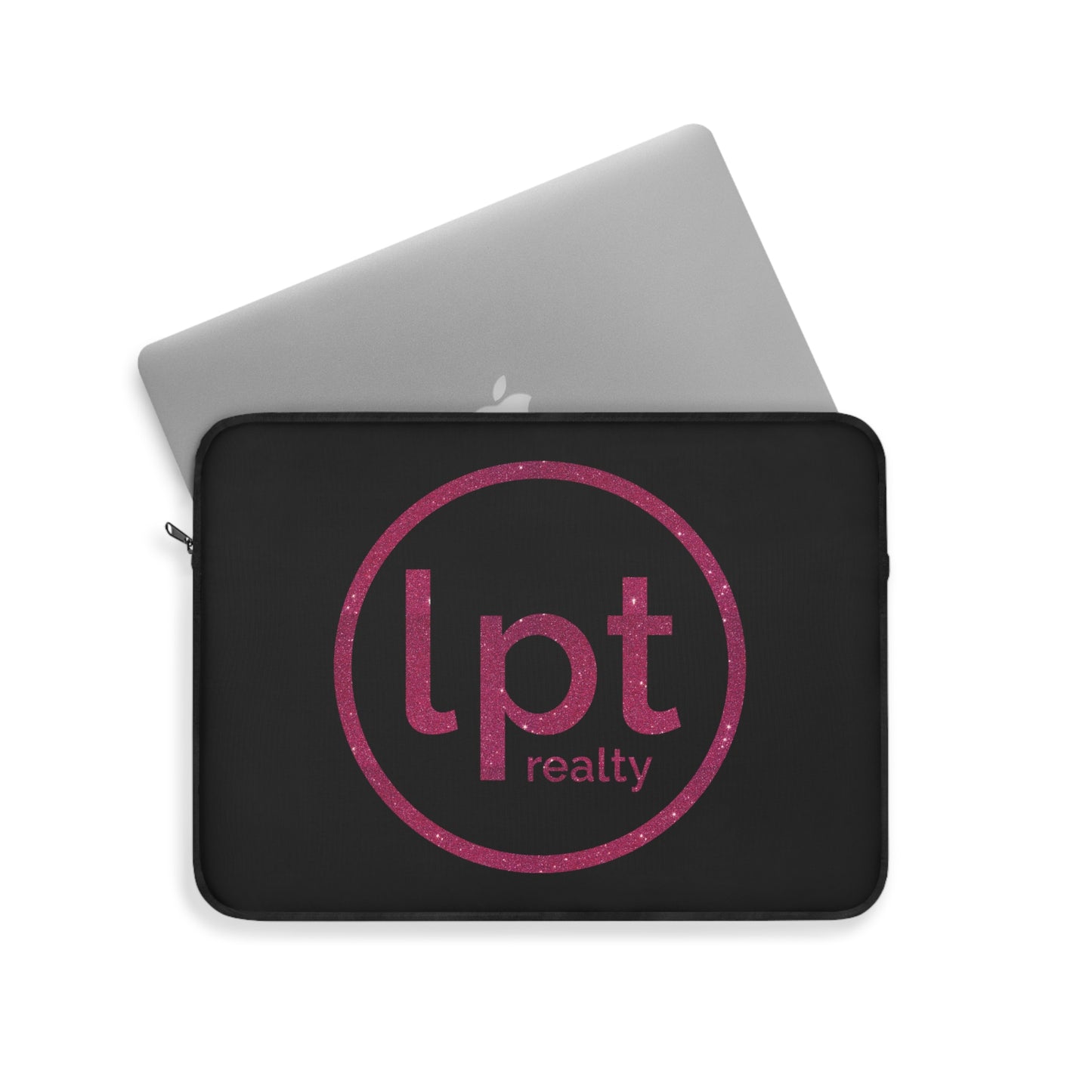 LPT Realty Logo in Pink Sparkle Laptop or Ipad Protective Sleeve 3 Sizes