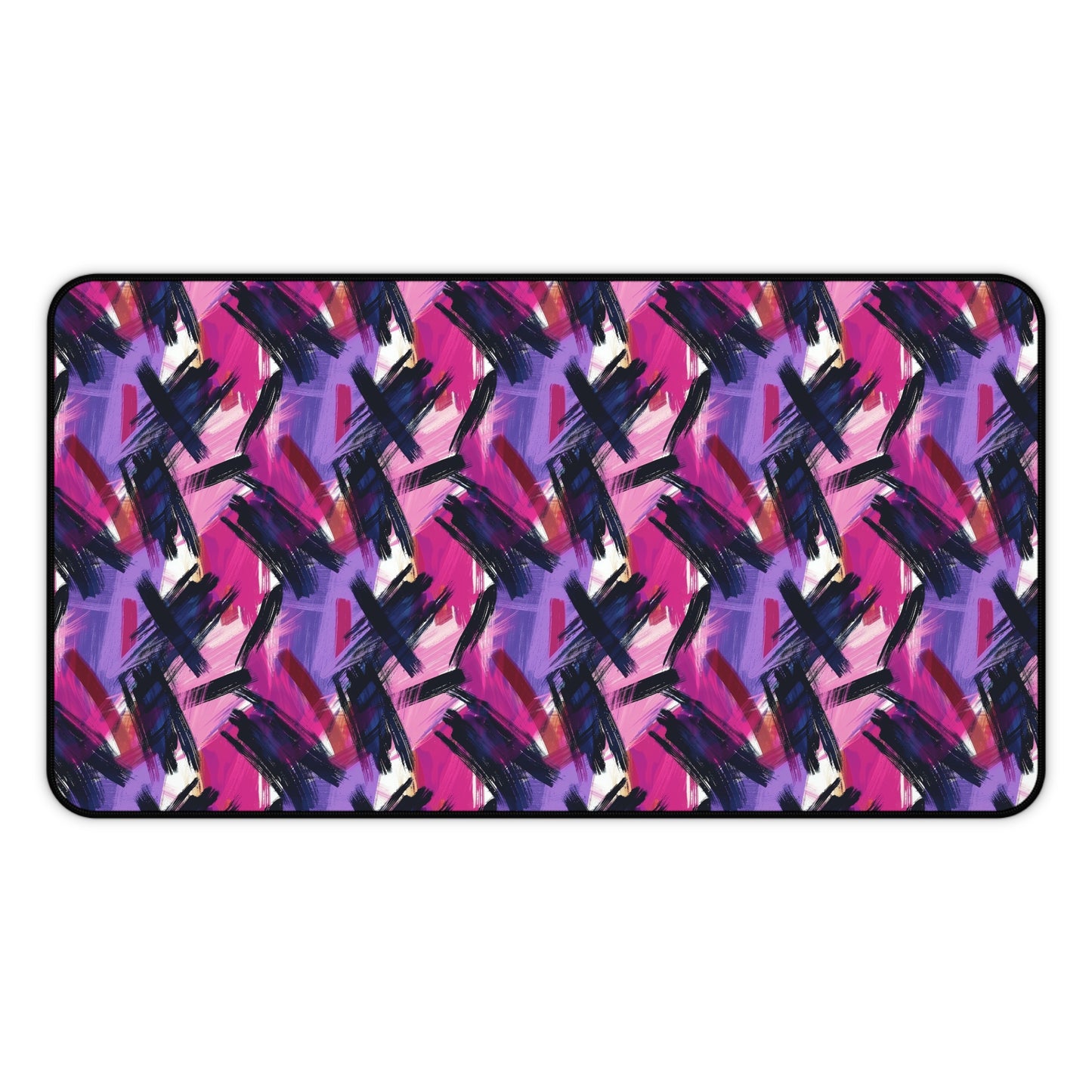 Vibrant Rebellion Brush Strokes in Hot Pink and Cool Purple on a Moody, Dark Background Extended Gaming Mouse Pad  Desk Mat  - 3 Sizes