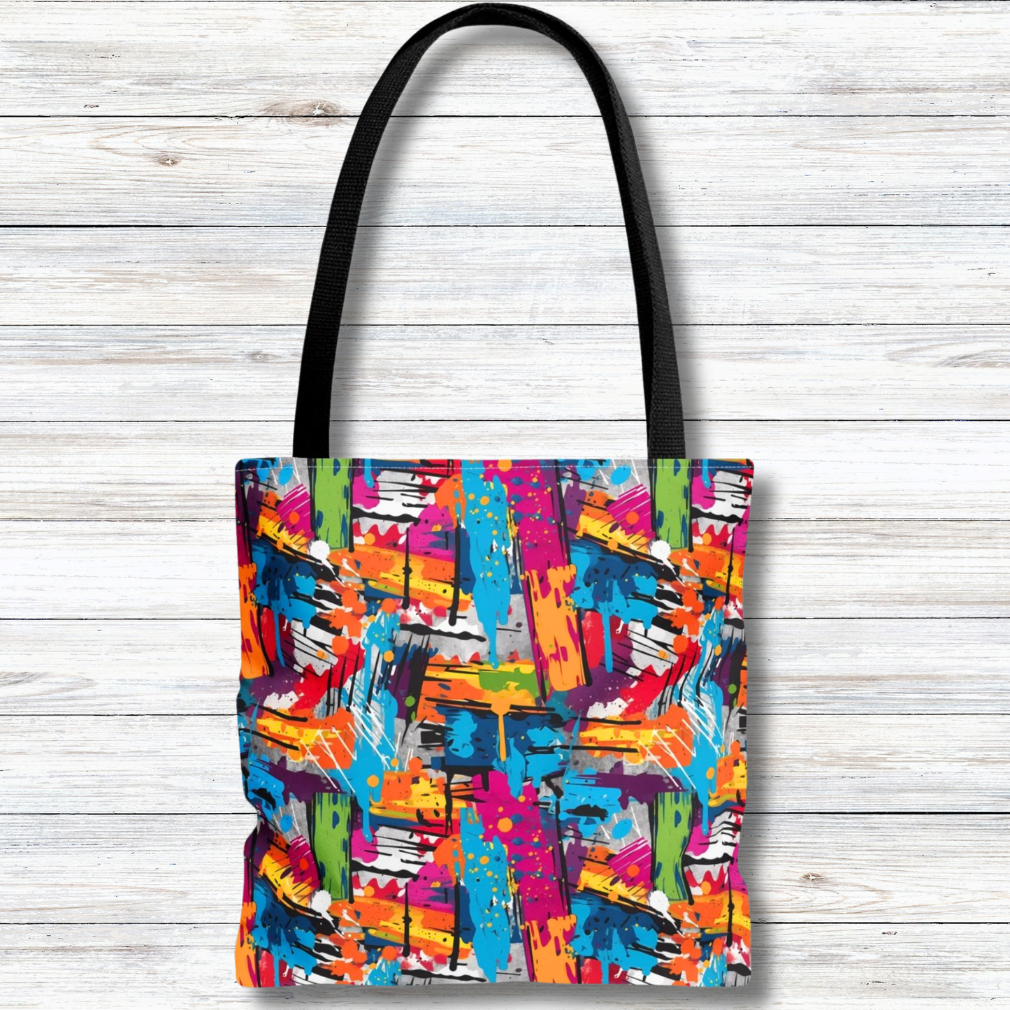 Grunge Painted Abstract Art - Canvas Tote 3 Sizes