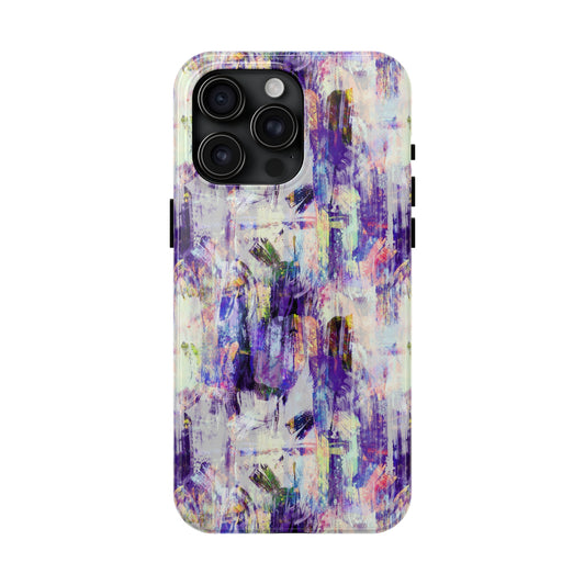 Purple Spring Painted Abstract Iphone Tough Phone Case