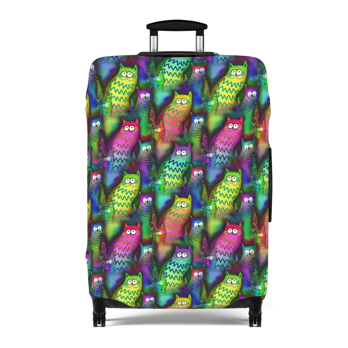 Neon Rainbow Cartoon Cats  - Luggage Protector and Cover 3 Sizes