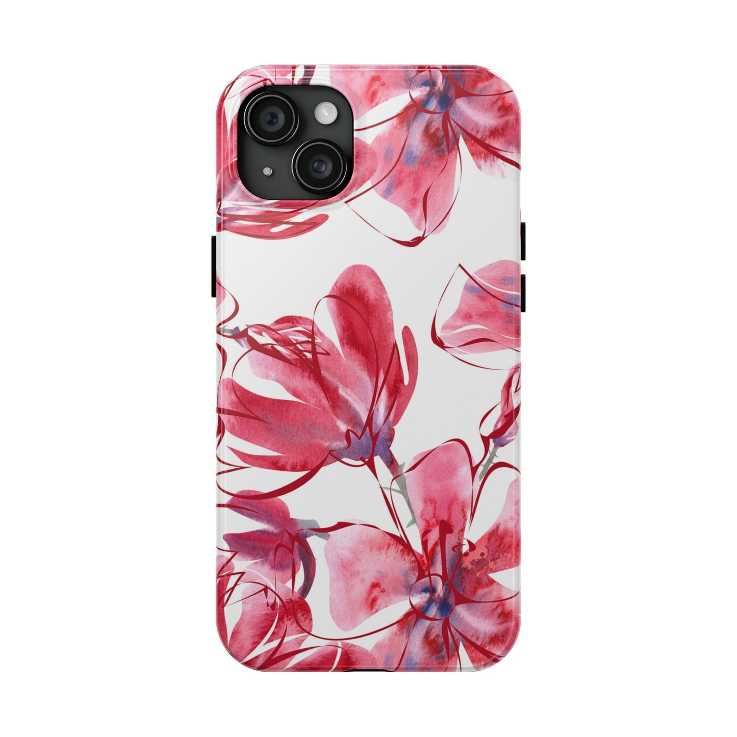 Large Pink Flower Iphone Tough Phone Case