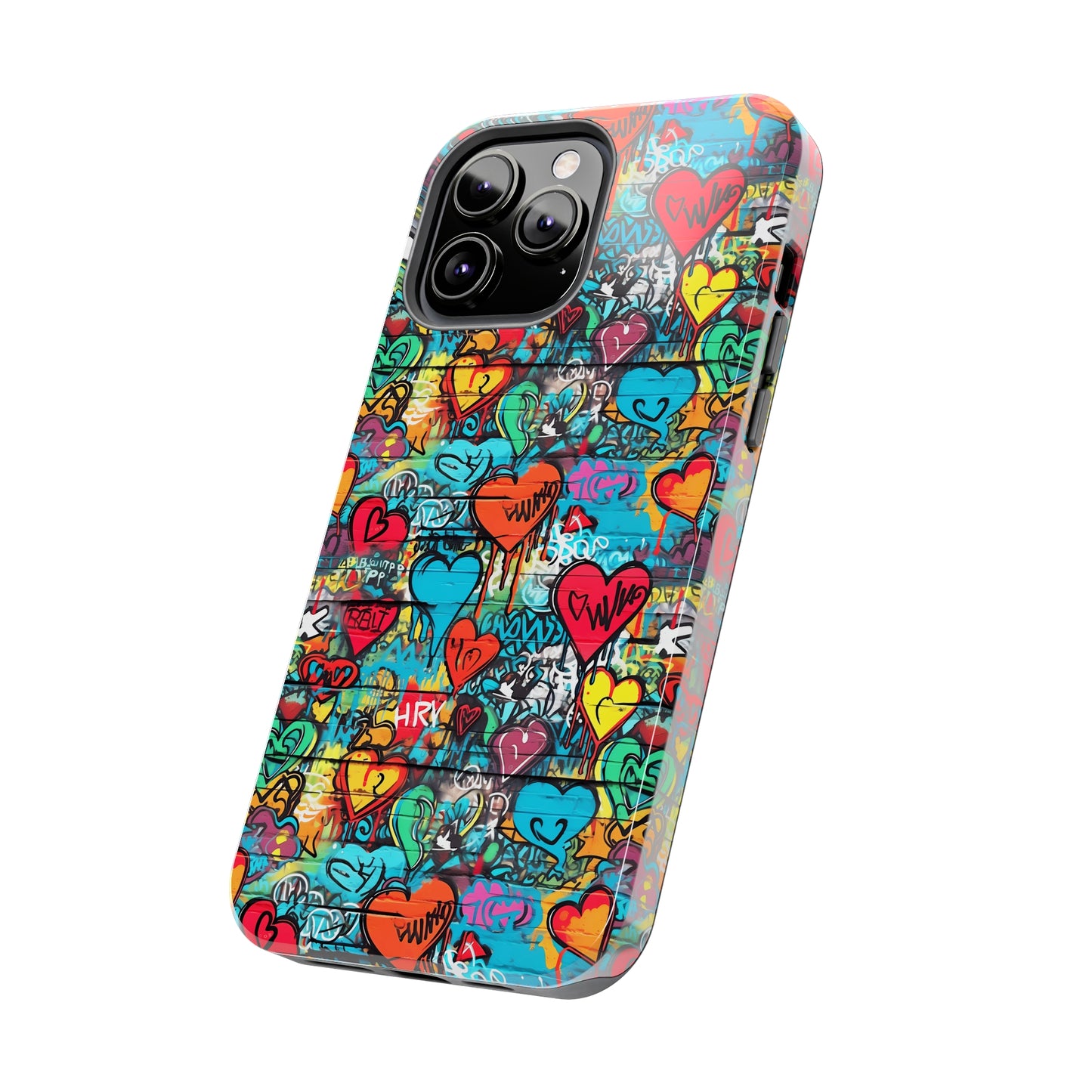 Street Art Graffiti Hearts Design Iphone Tough Phone Case