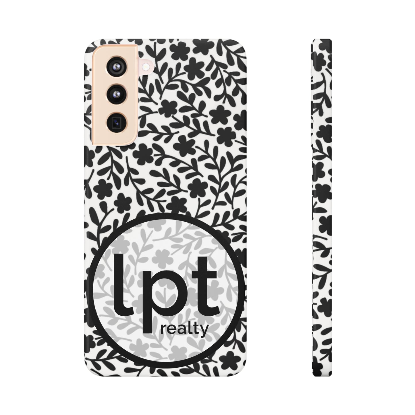 LPT Realty Logo -  Black & White Floral Design Samsung Slim Cases