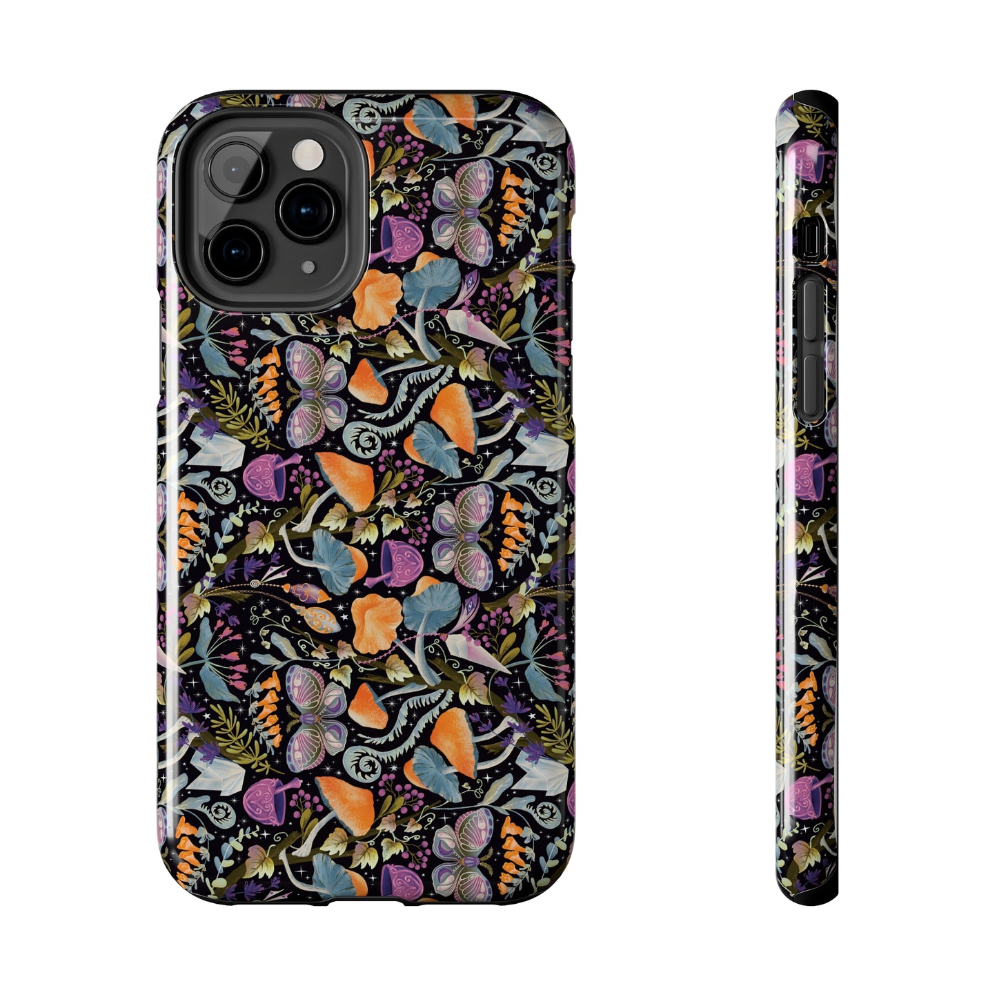 Whimsical Witches' Haven Mystical Garden of Mushrooms and Butterflies Iphone Tough Phone Case