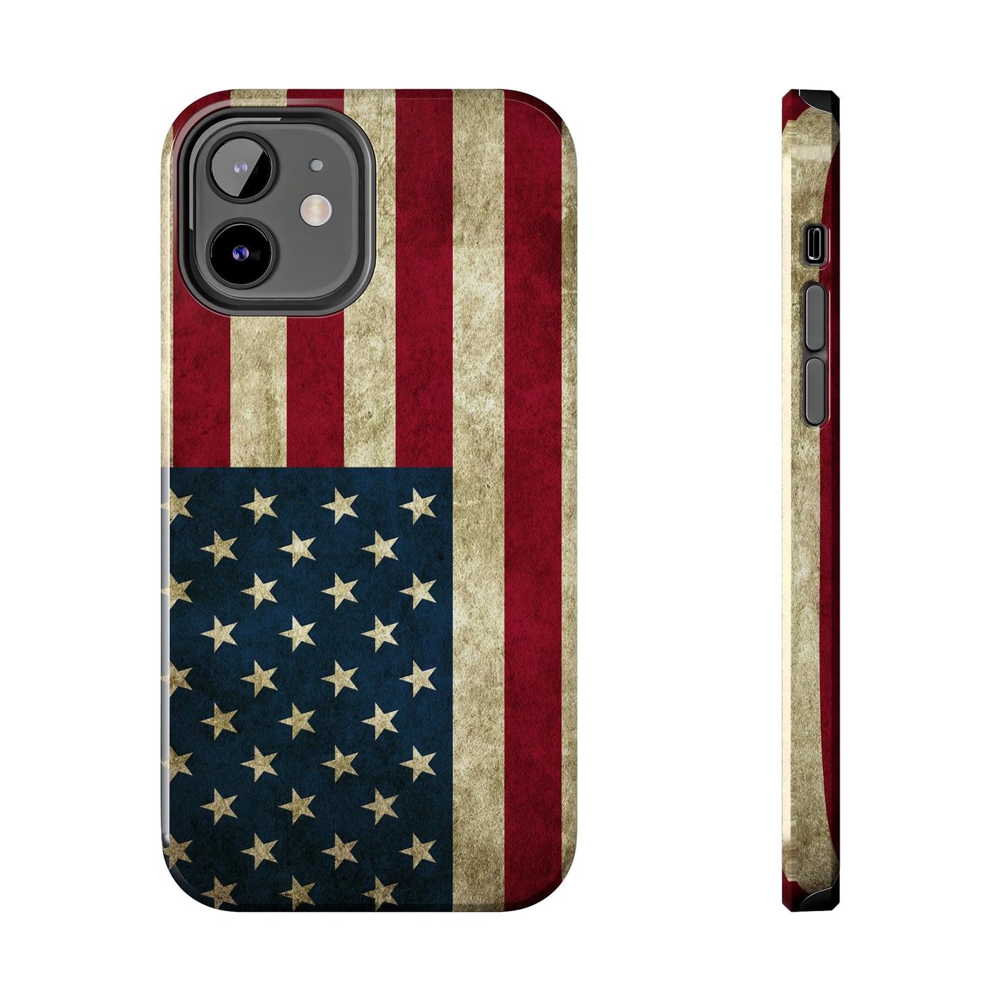 Rugged American Flag Iphone Tough Phone Case