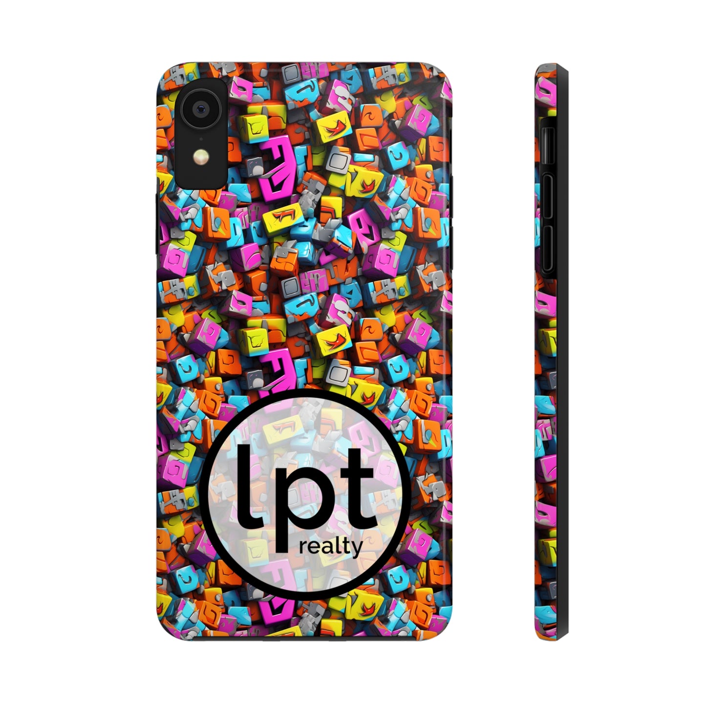 LPT Realty Logo -  3D Abstract Colorful Block Design Iphone Tough Phone Case