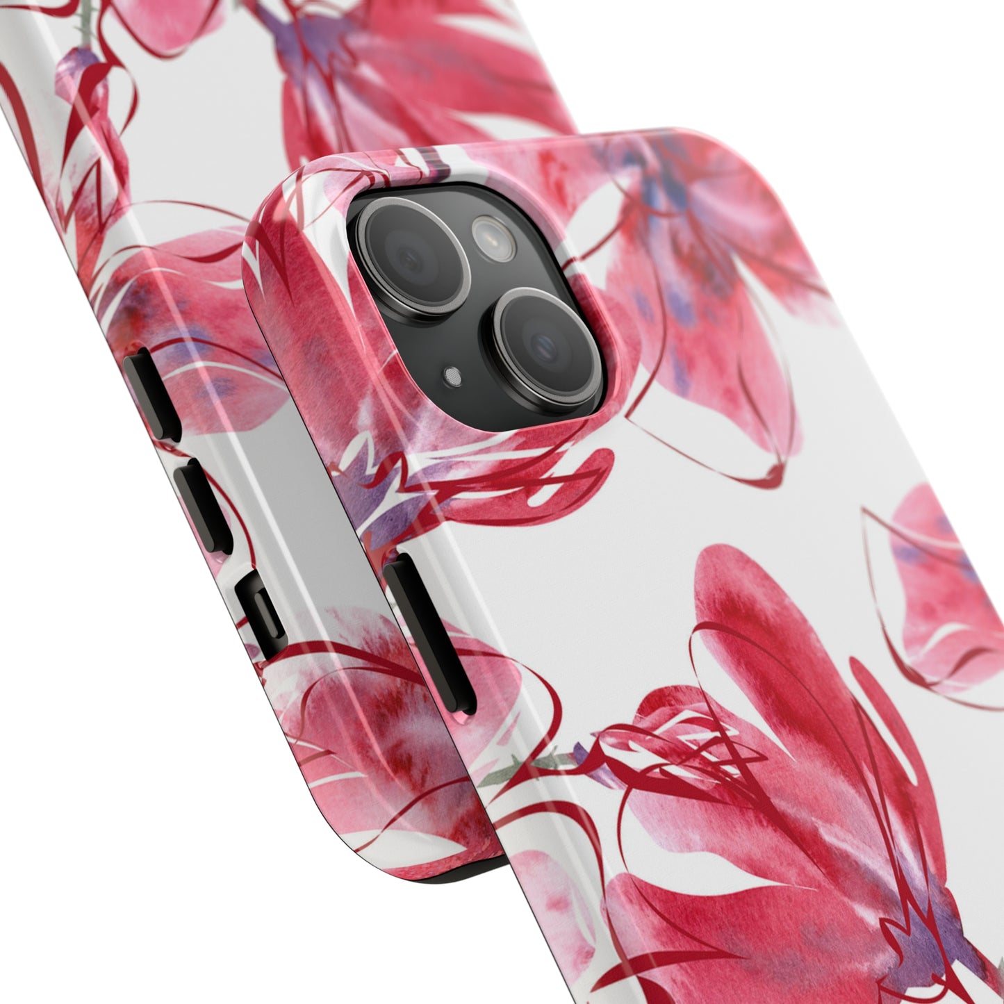 Large Pink Flower Iphone Tough Phone Case