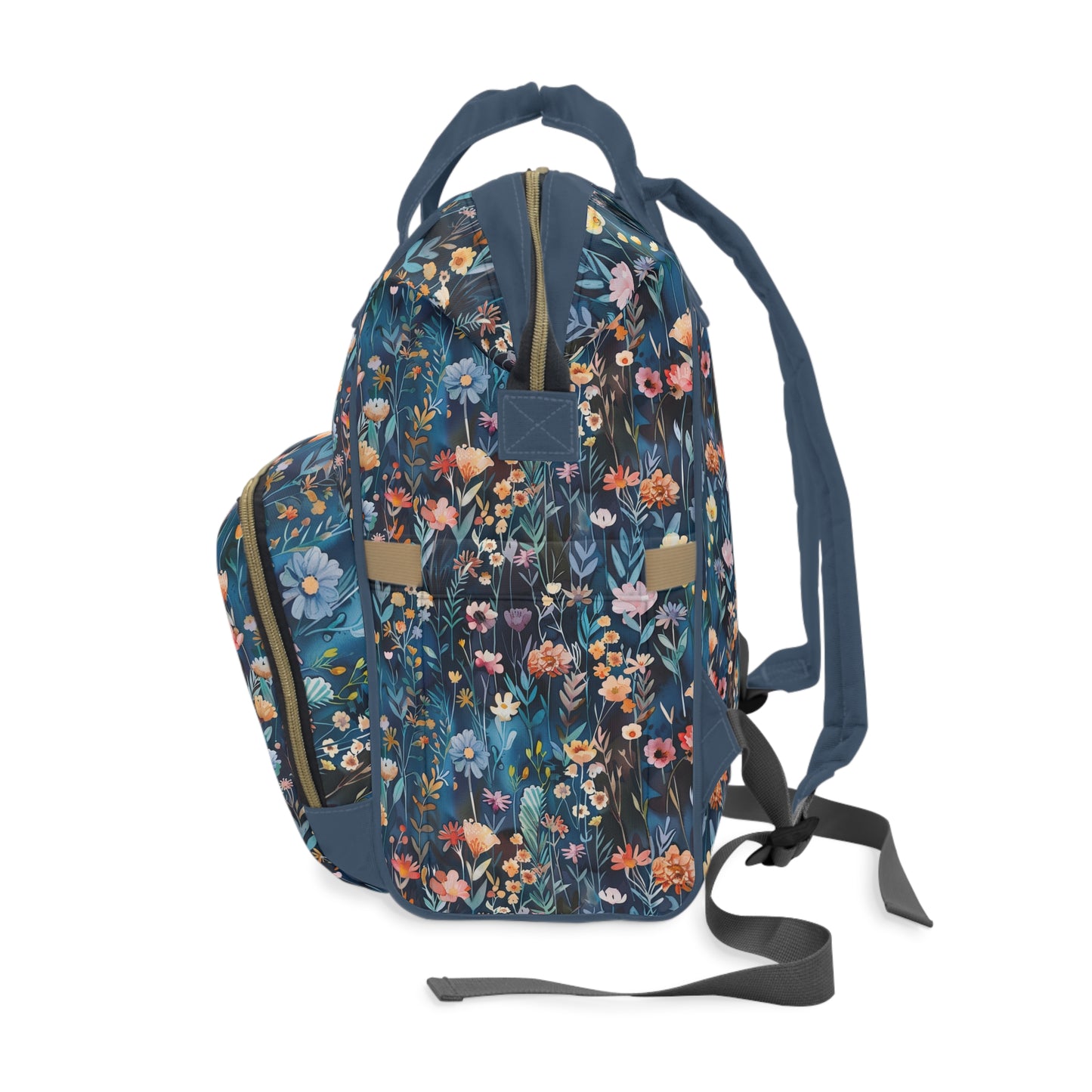 Whispers of Dusk: Delicate Flowers in a Twilight Meadow Multifunctional Diaper Backpack