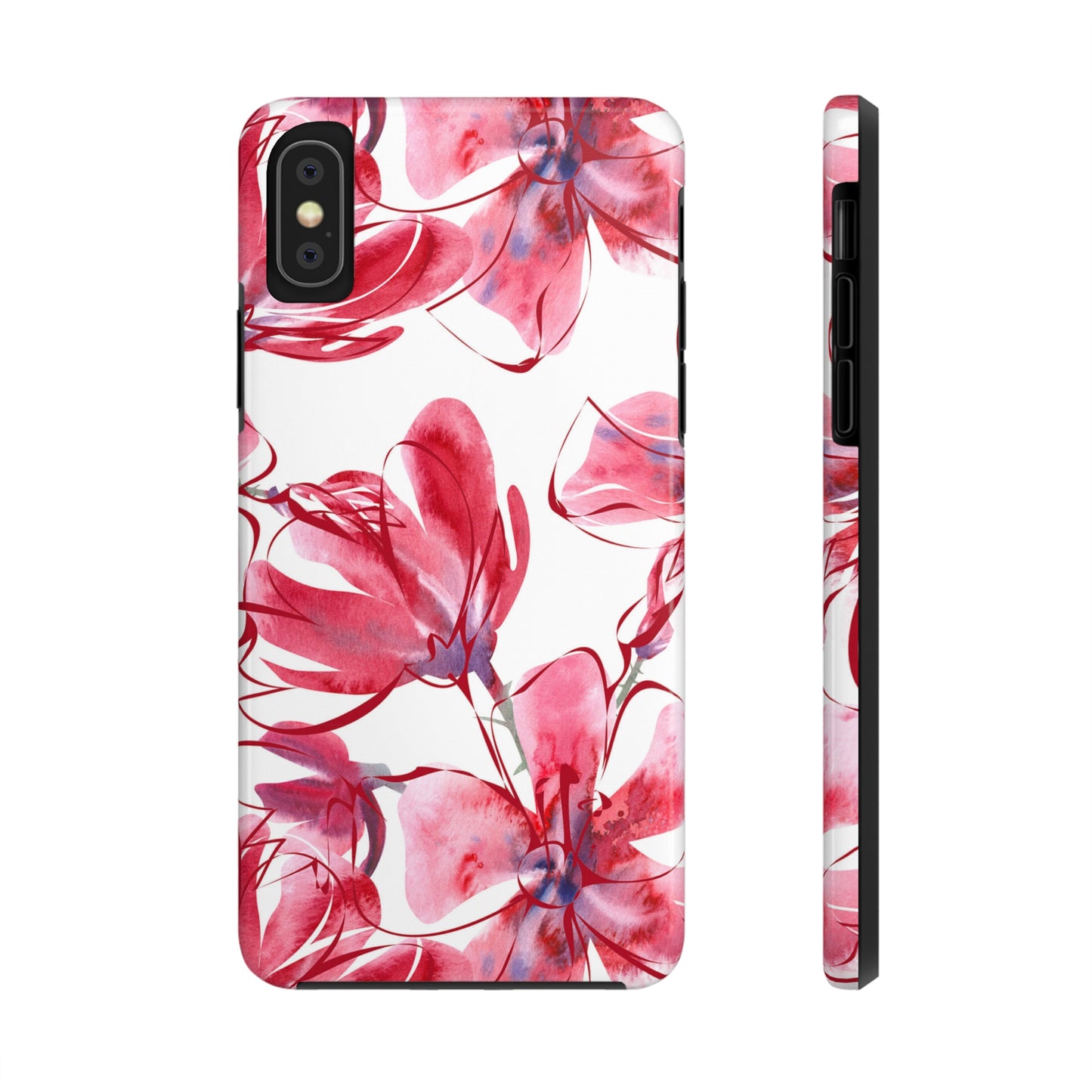 Large Pink Flower Iphone Tough Phone Case