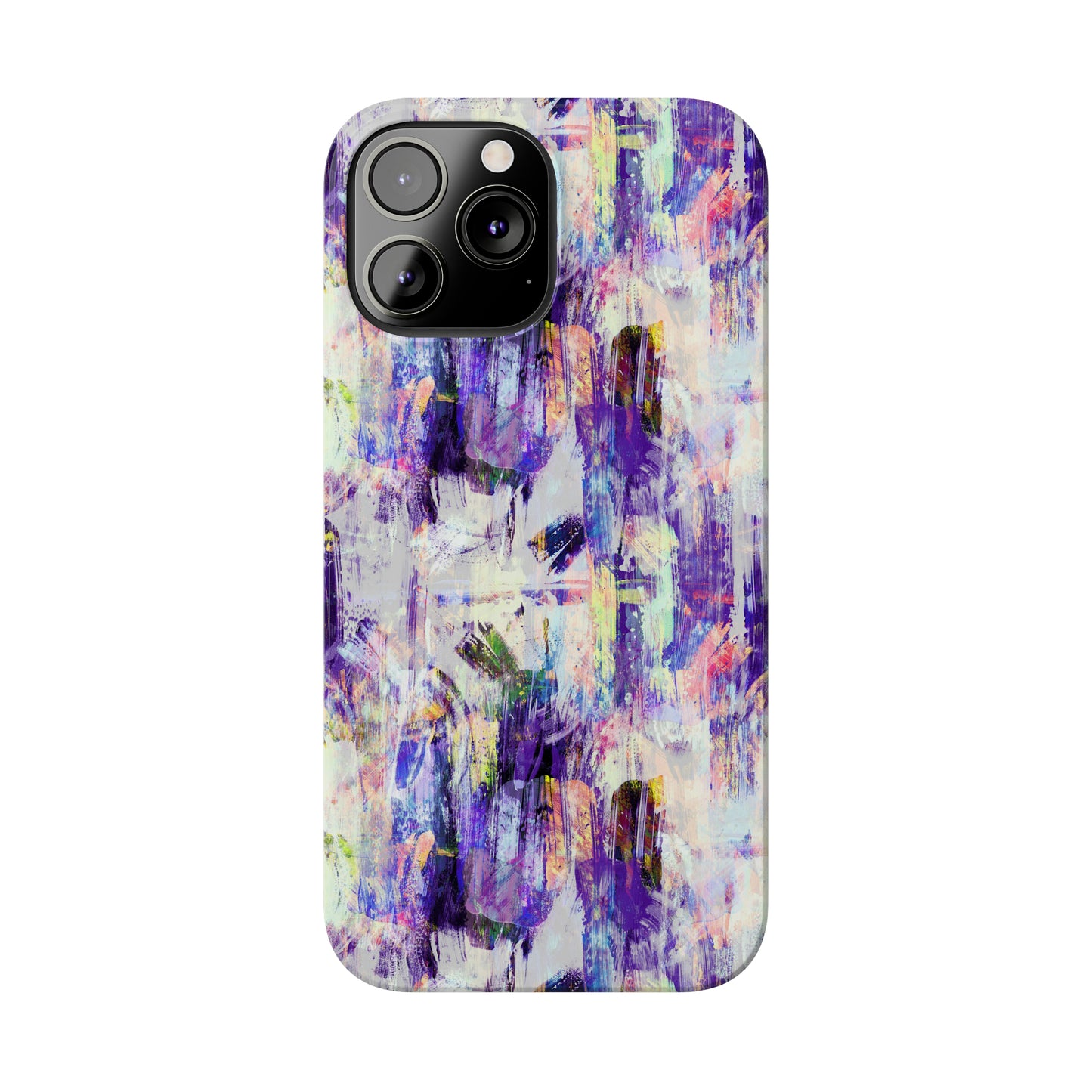 Purple Spring Painted Abstract Iphone 15-12 Slim Phone Case