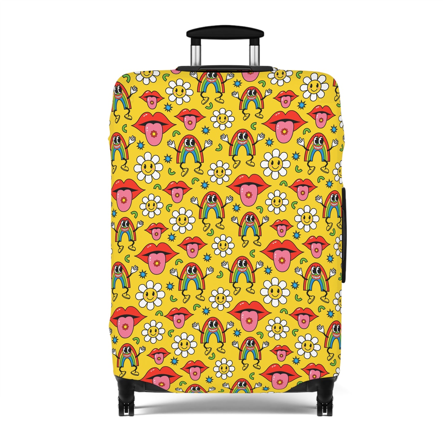 Kids Retro Rainbows and Daisies  - Luggage Protector and Cover 3 Sizes