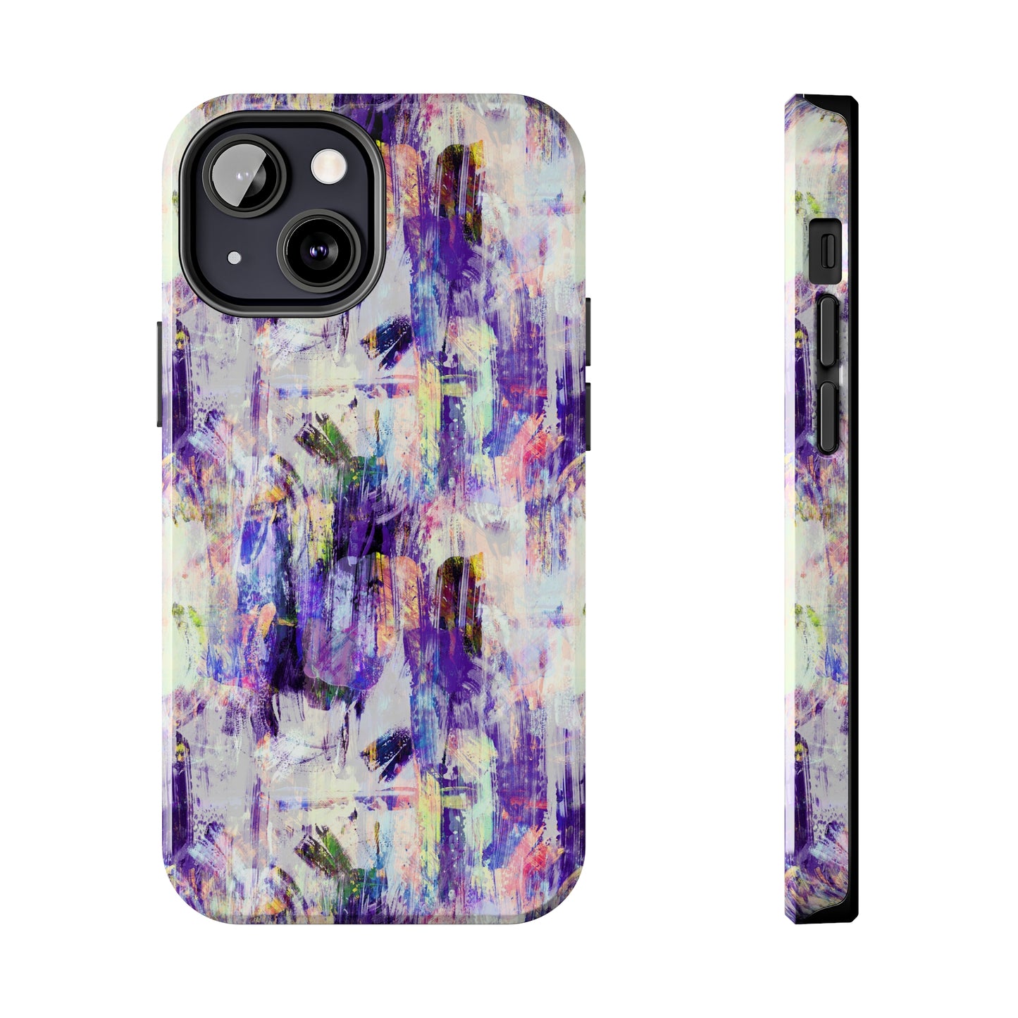 Purple Spring Painted Abstract Iphone Tough Phone Case