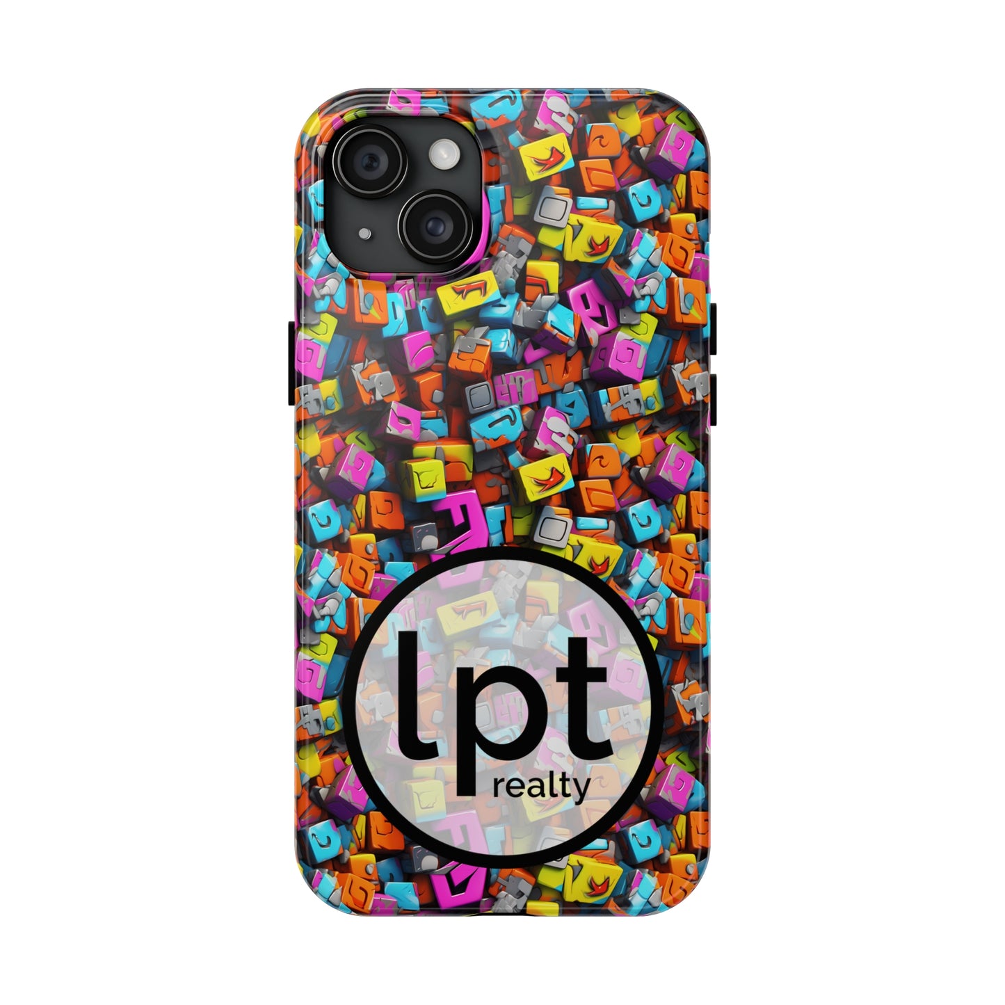 LPT Realty Logo -  3D Abstract Colorful Block Design Iphone Tough Phone Case