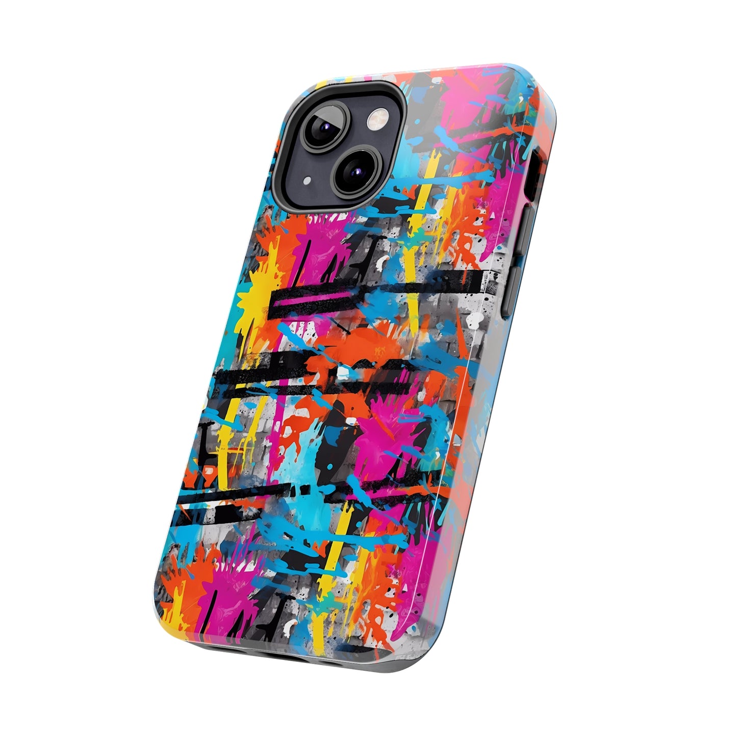 Rainbow Color Abstract Graffiti Design Iphone Tough Phone Case