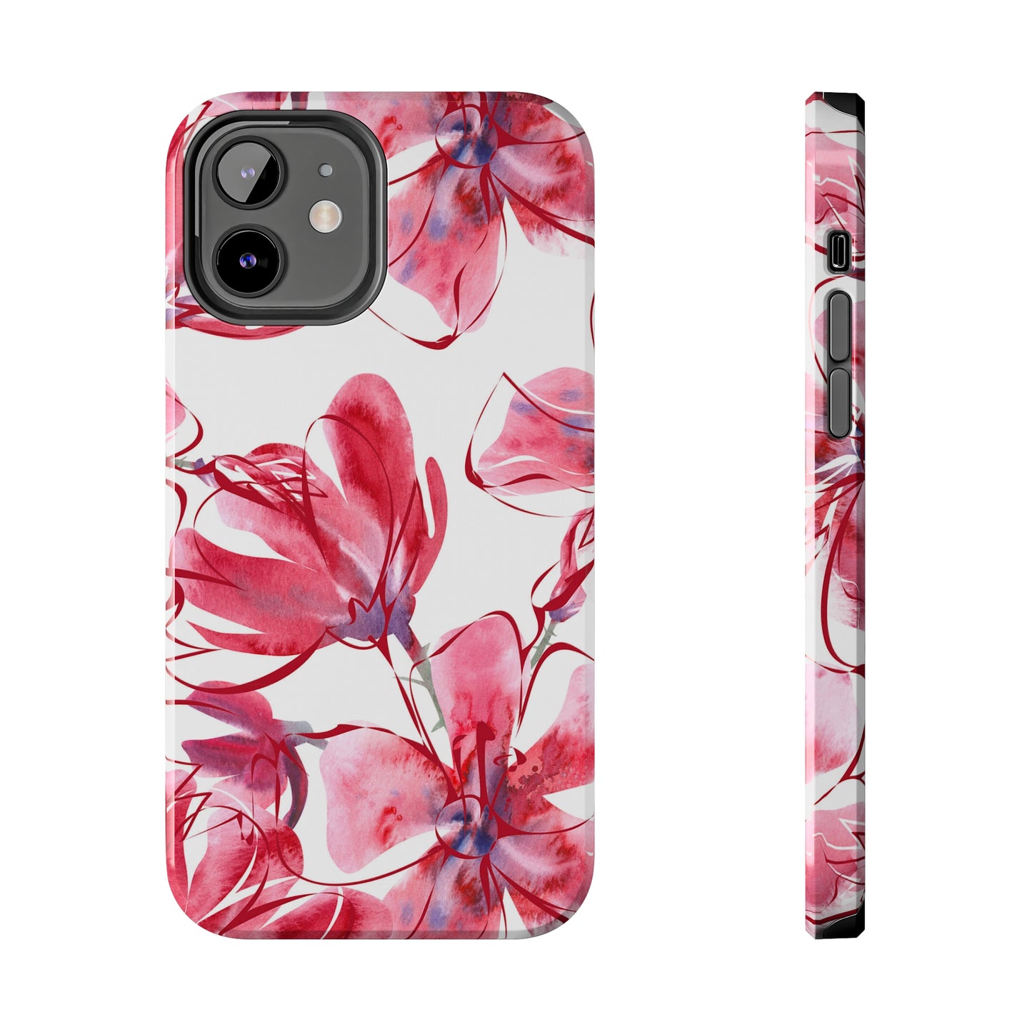 Large Pink Flower Iphone Tough Phone Case