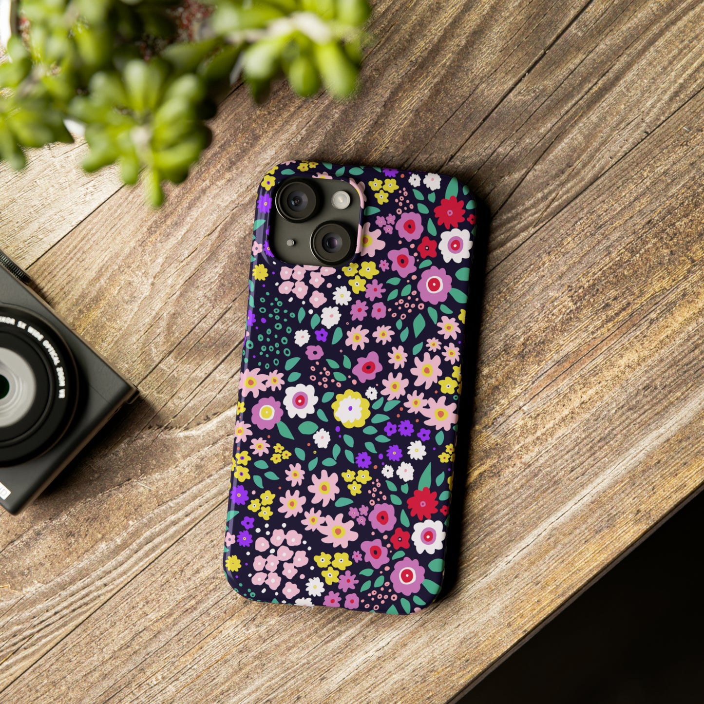 Tiny Colorful Flowers Iphone 15-12 Slim Phone Case