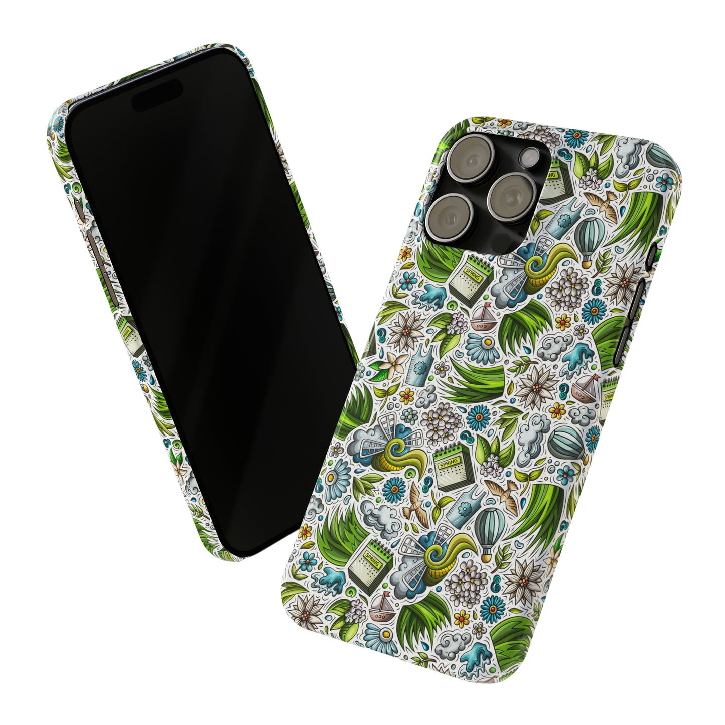 Spring Flowers and Gardening Design Iphone 15-12 Slim Phone Case