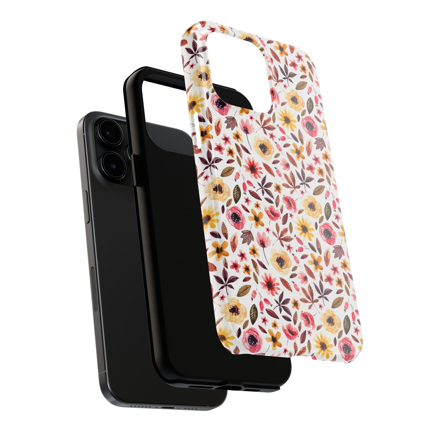 Pink & Yellow Spring Flowers Iphone Tough Phone Case