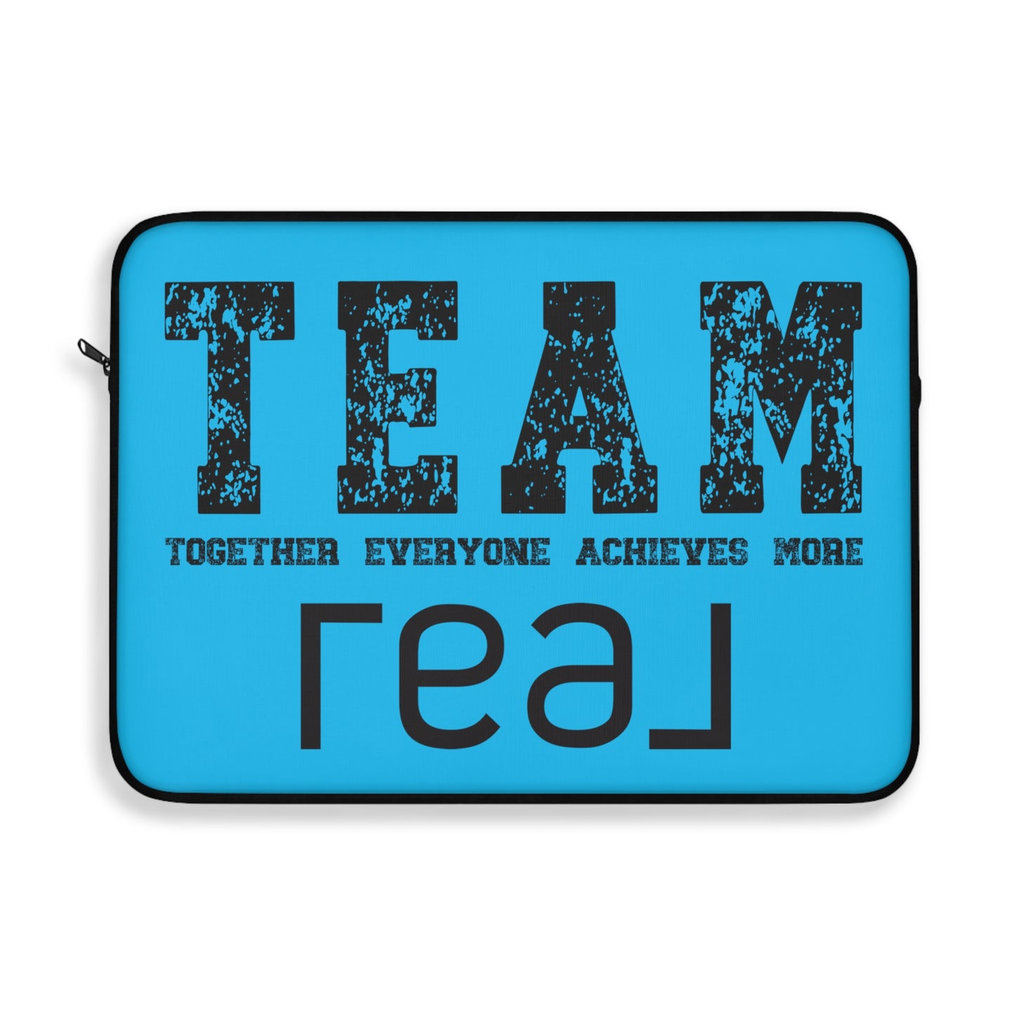 REAL TEAM Together Everyone Achieves More Blue & Black Laptop or Ipad Protective Sleeve 3 Sizes