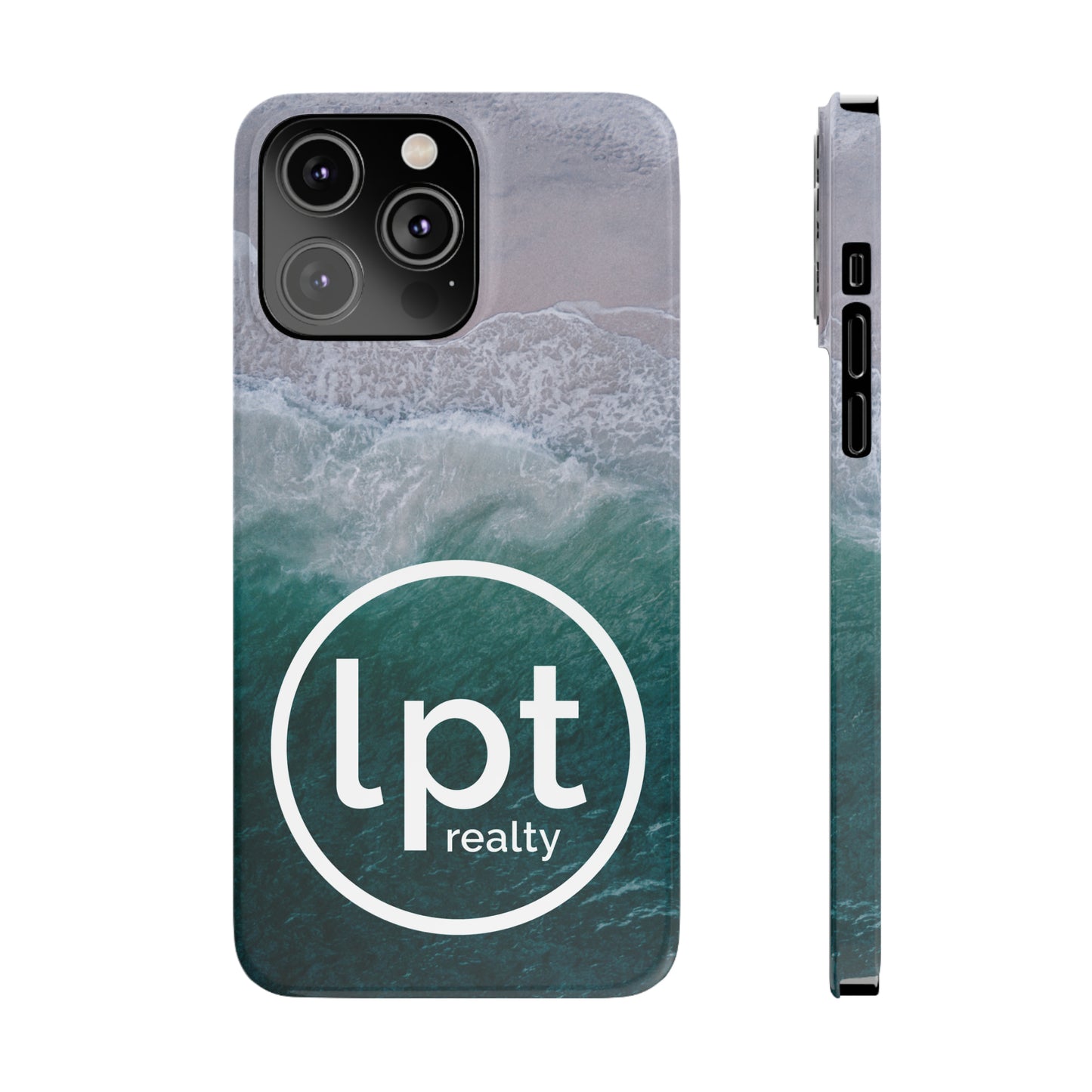 LPT Realty Logo -  Coastal Serenity: Beach and Ocean Bliss Iphone 15-12 Slim Phone Case