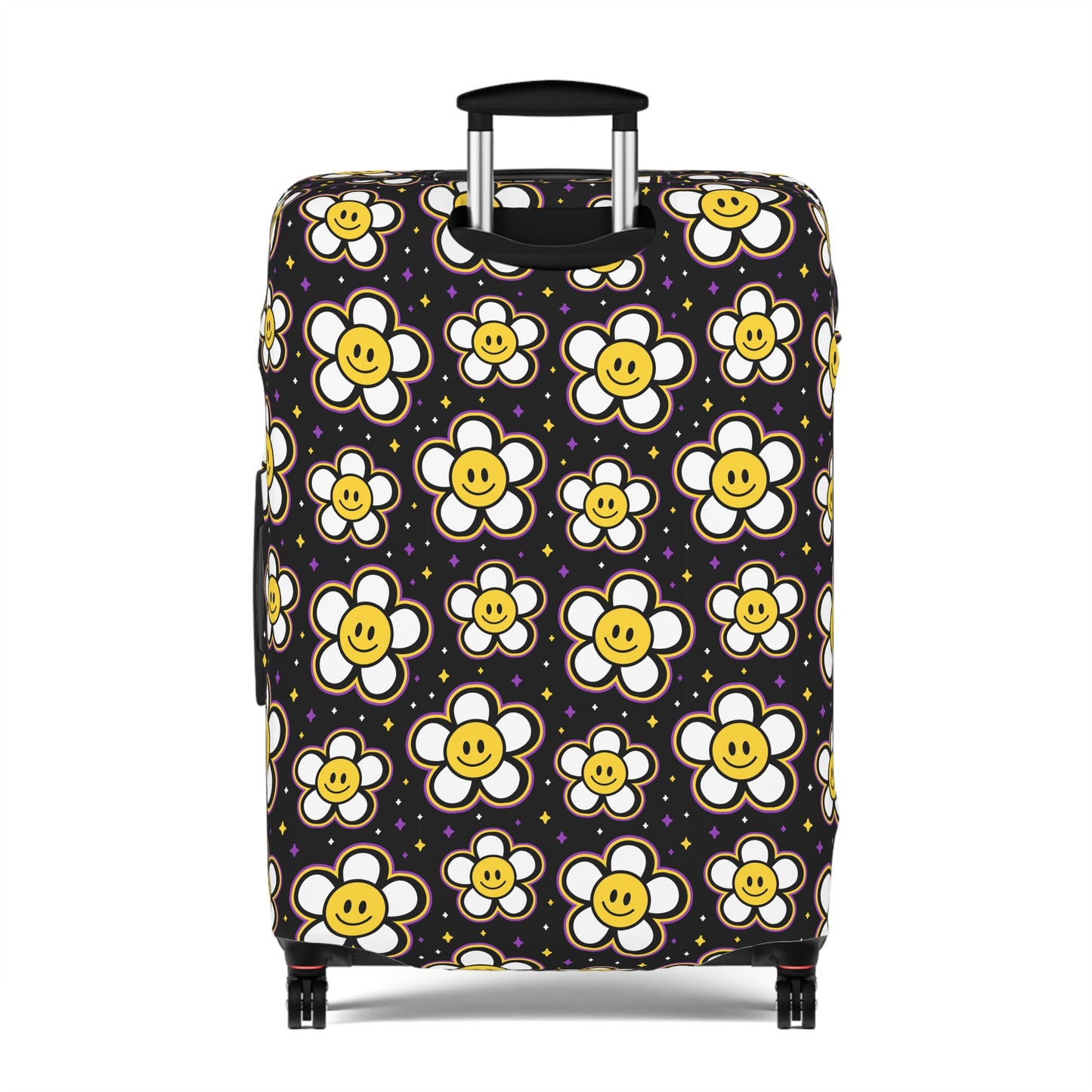 Kids Retro Daisies with Smiley Faces  - Luggage Protector and Cover 3 Sizes