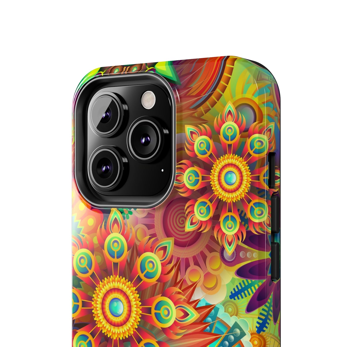 Rainbow Flower Power Design Iphone Tough Phone Case