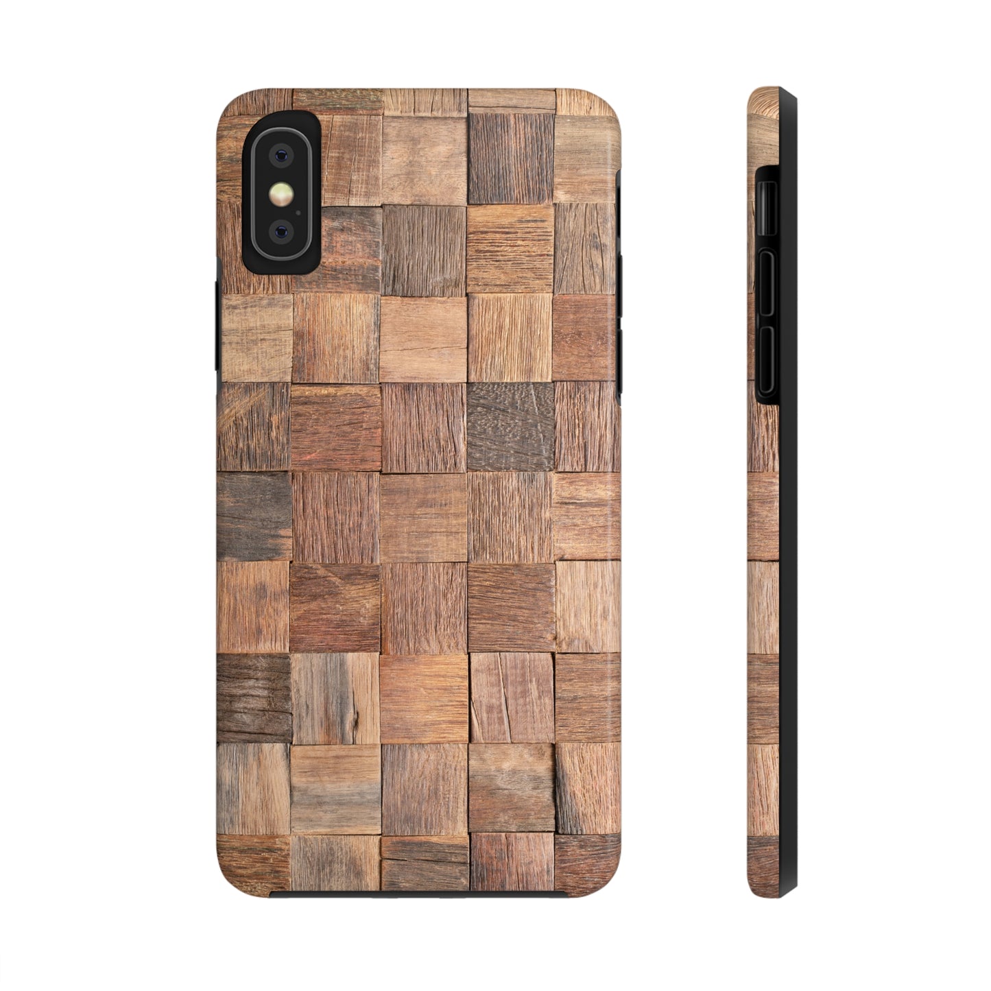 Organic Elegance Natural Woven Wood Design Design Iphone Tough Phone Case