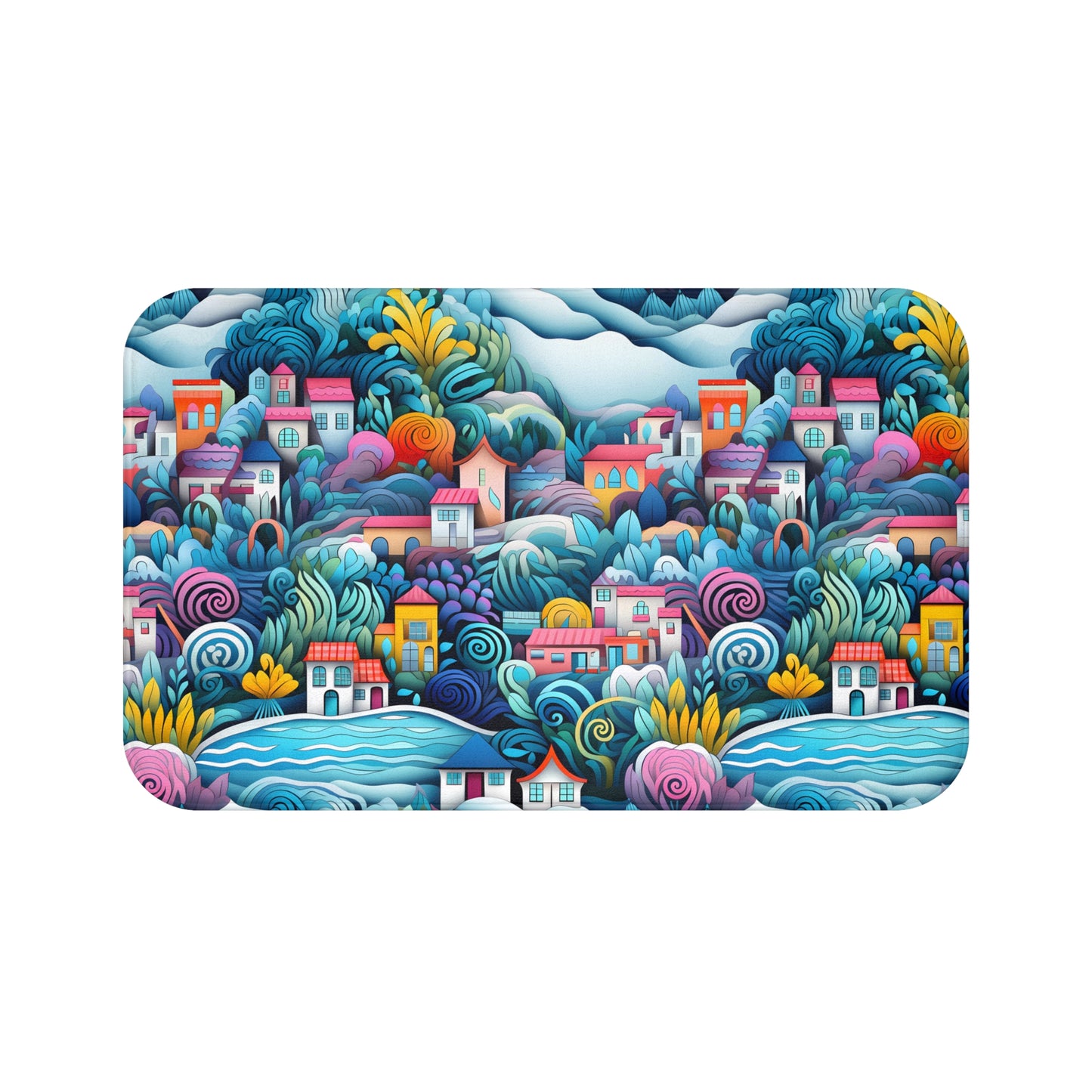 Coastal Charm Houses Inspired by South Carolina's Seaside - Bathroom Non-Slip Mat 2 Sizes