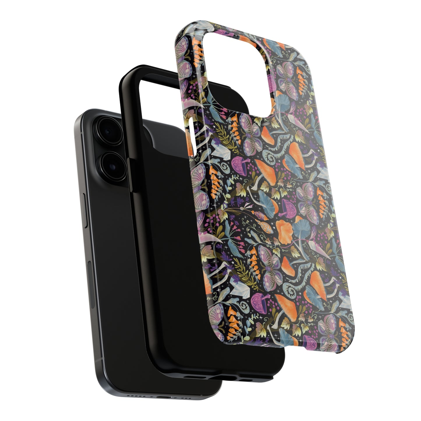 Whimsical Witches' Haven Mystical Garden of Mushrooms and Butterflies Iphone Tough Phone Case