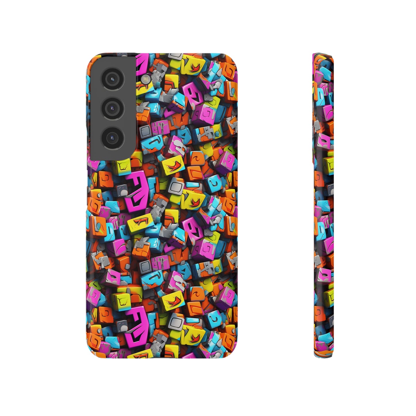 3D Abstract Colorful Block Design Samsung Slim Cases