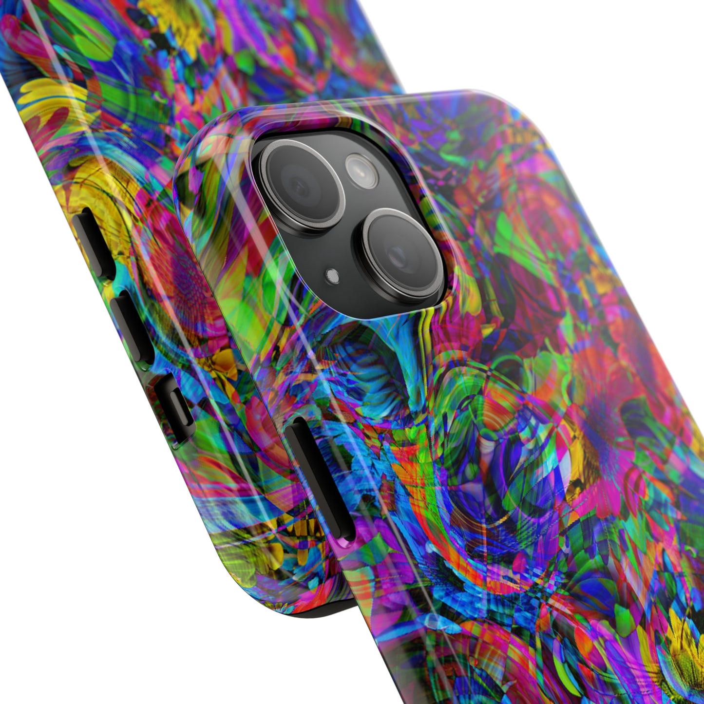 Rainbow Swirls Design Iphone Tough Phone Case