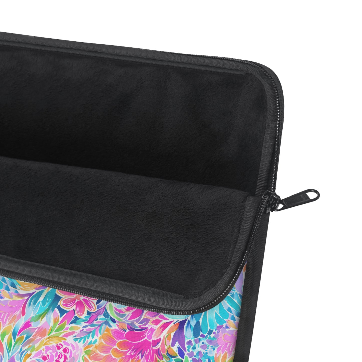 Tropical Prism: Rainbow Watercolor Flowers in Full Bloom Laptop or Ipad Protective Sleeve 3 Sizes Available