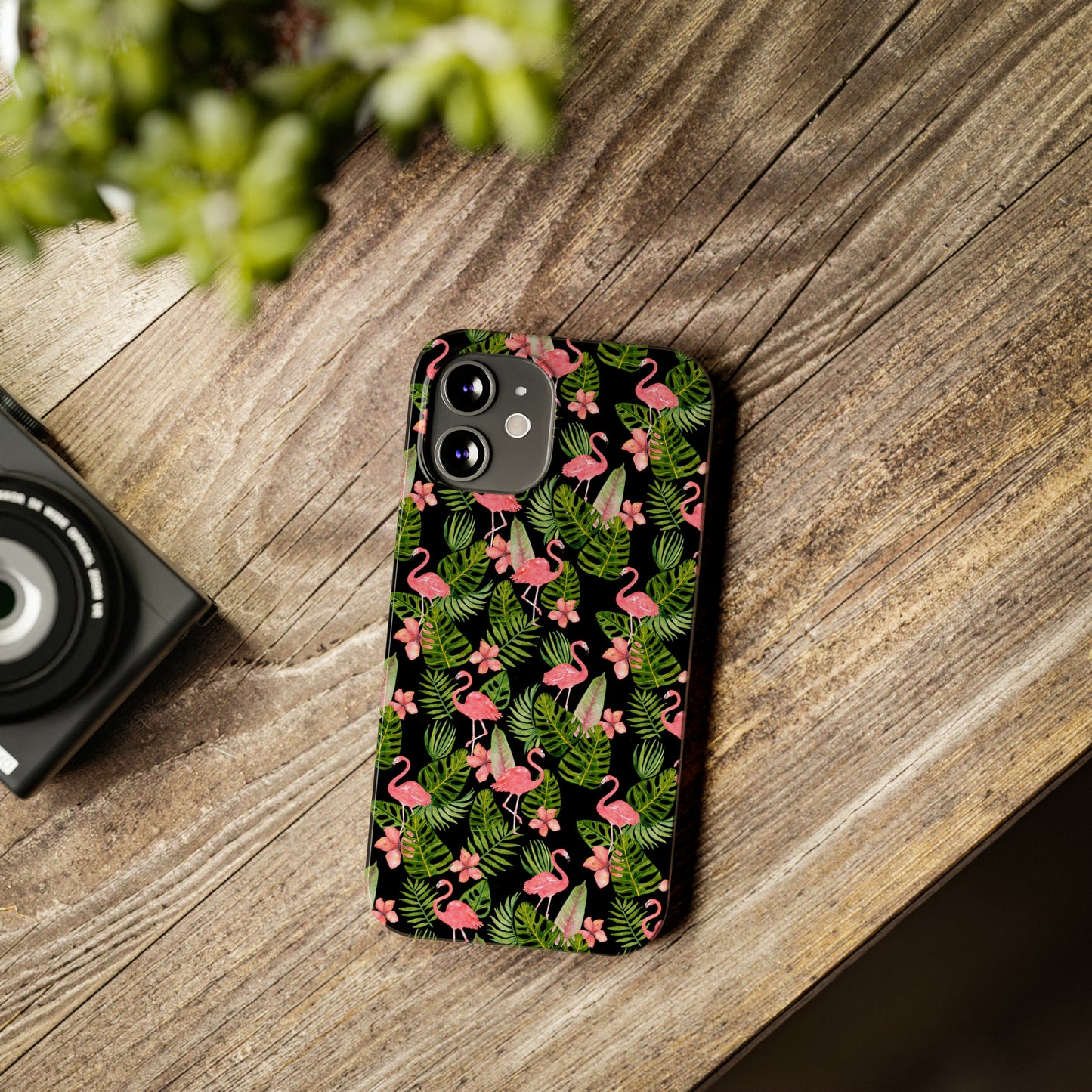 Tropical Flamingos Iphone 15-12 Slim Phone Case