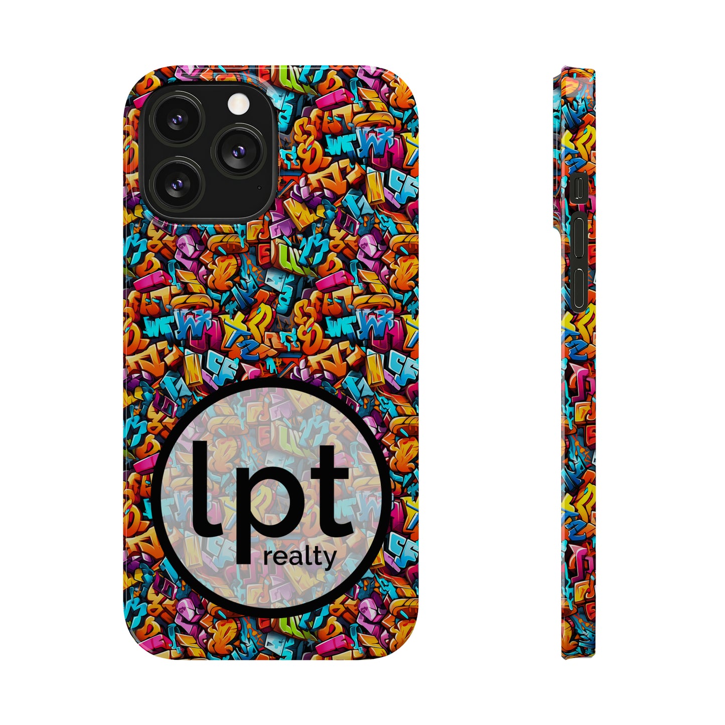 LPT Realty Logo -  3D Street Art Graffiti Design Iphone 15-12 Slim Phone Case