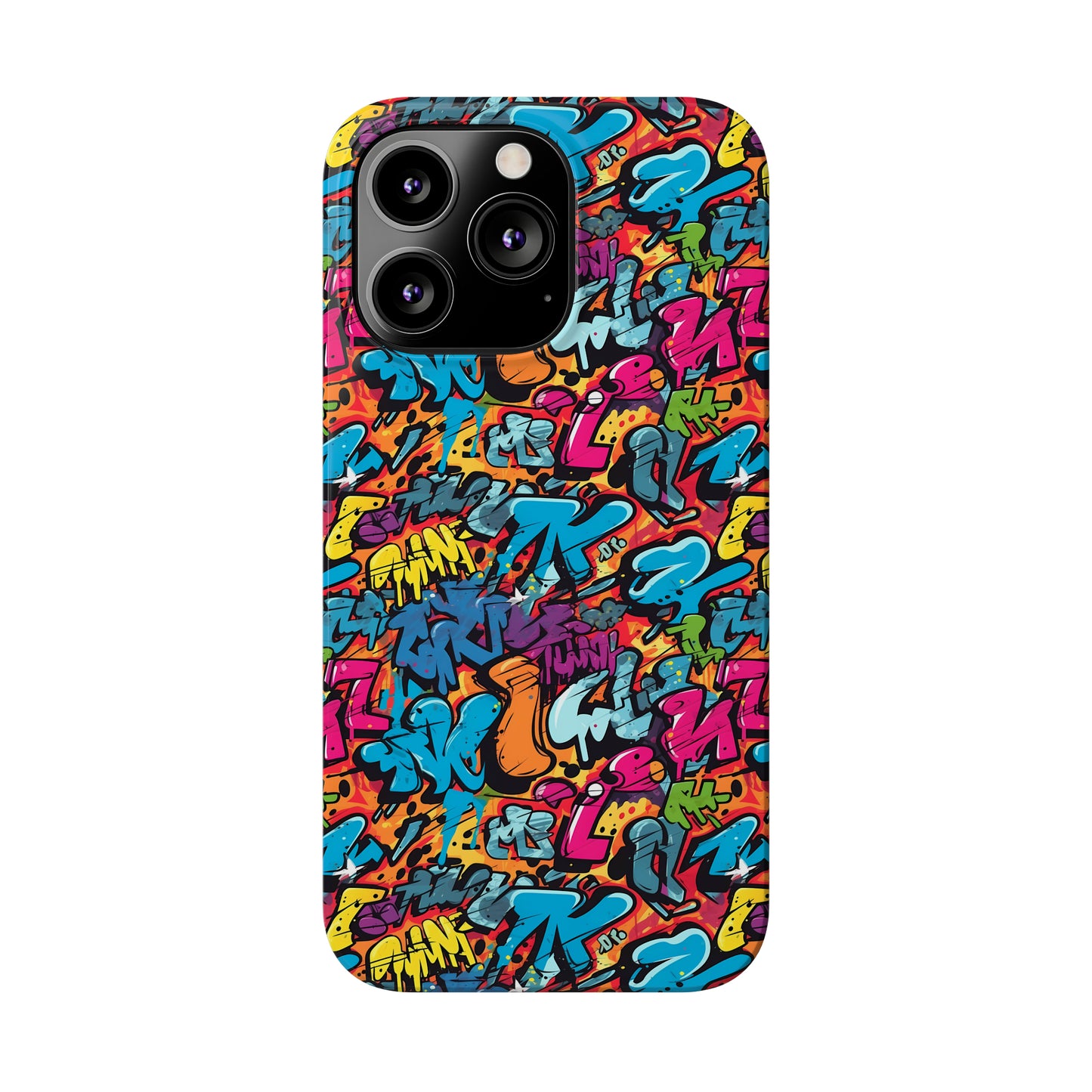 3D Street Art Graffiti Design Iphone 15-12 Slim Phone Case