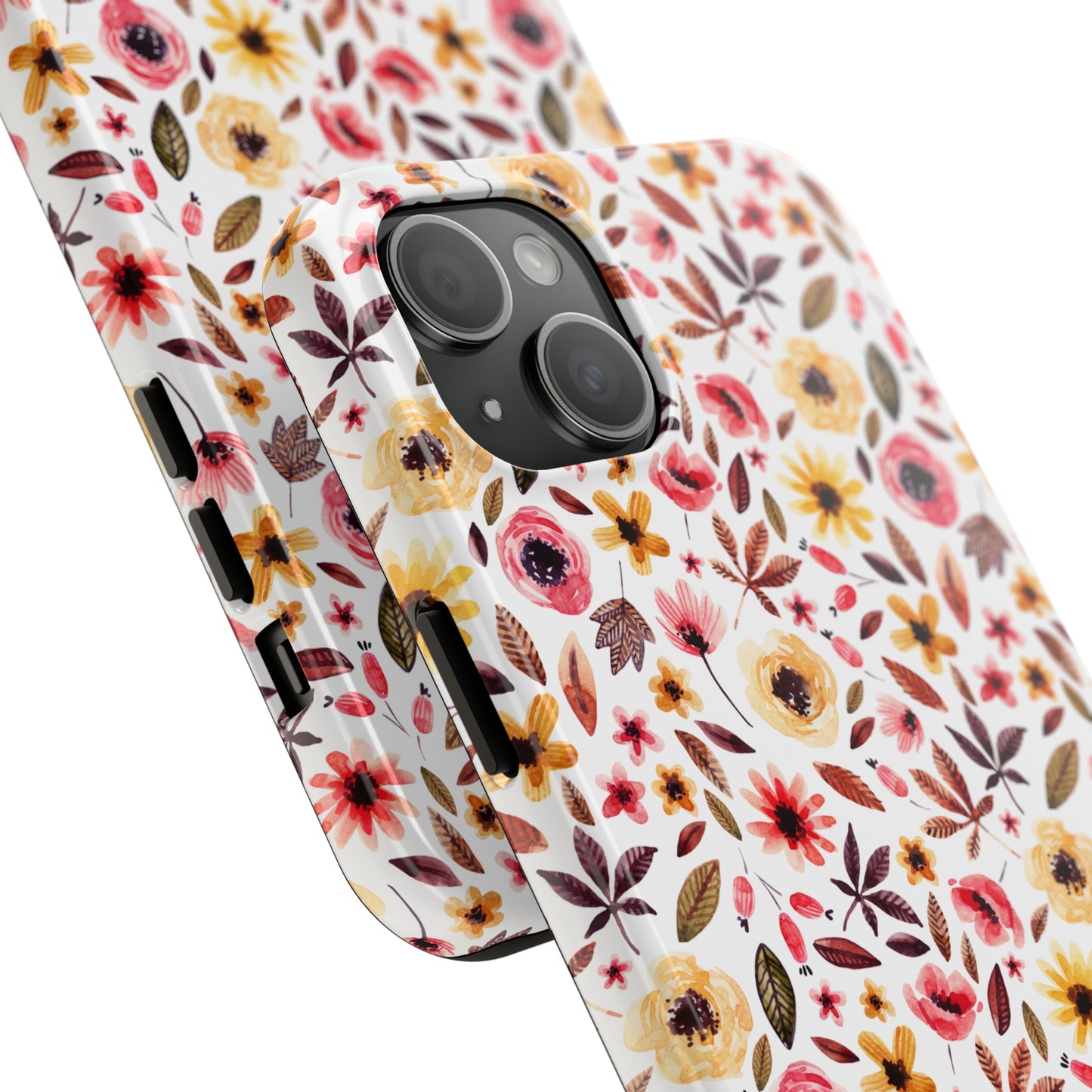 Pink & Yellow Spring Flowers Iphone Tough Phone Case