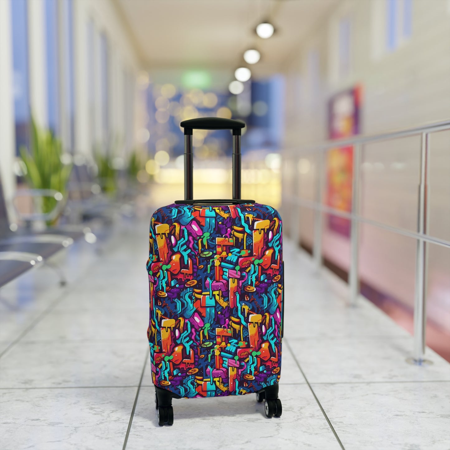 3D Abstract Colorful Street Graffiti Art Design  - Luggage Protector and Cover 3 Sizes