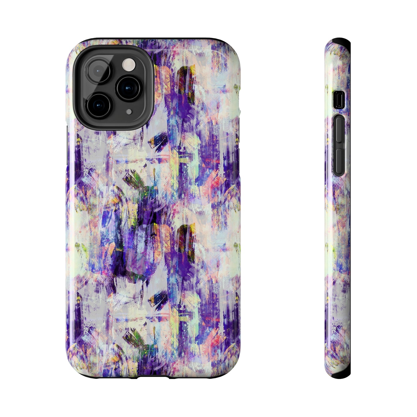 Purple Spring Painted Abstract Iphone Tough Phone Case