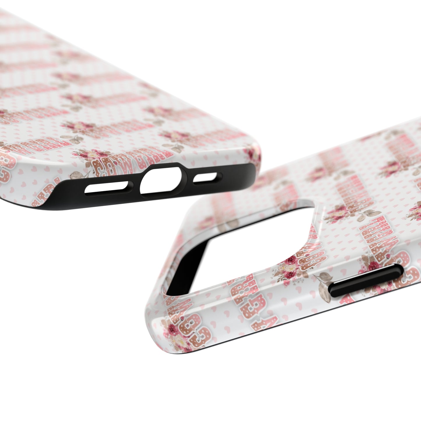 Pink Cowgirl and Flowers Iphone Tough Phone Case